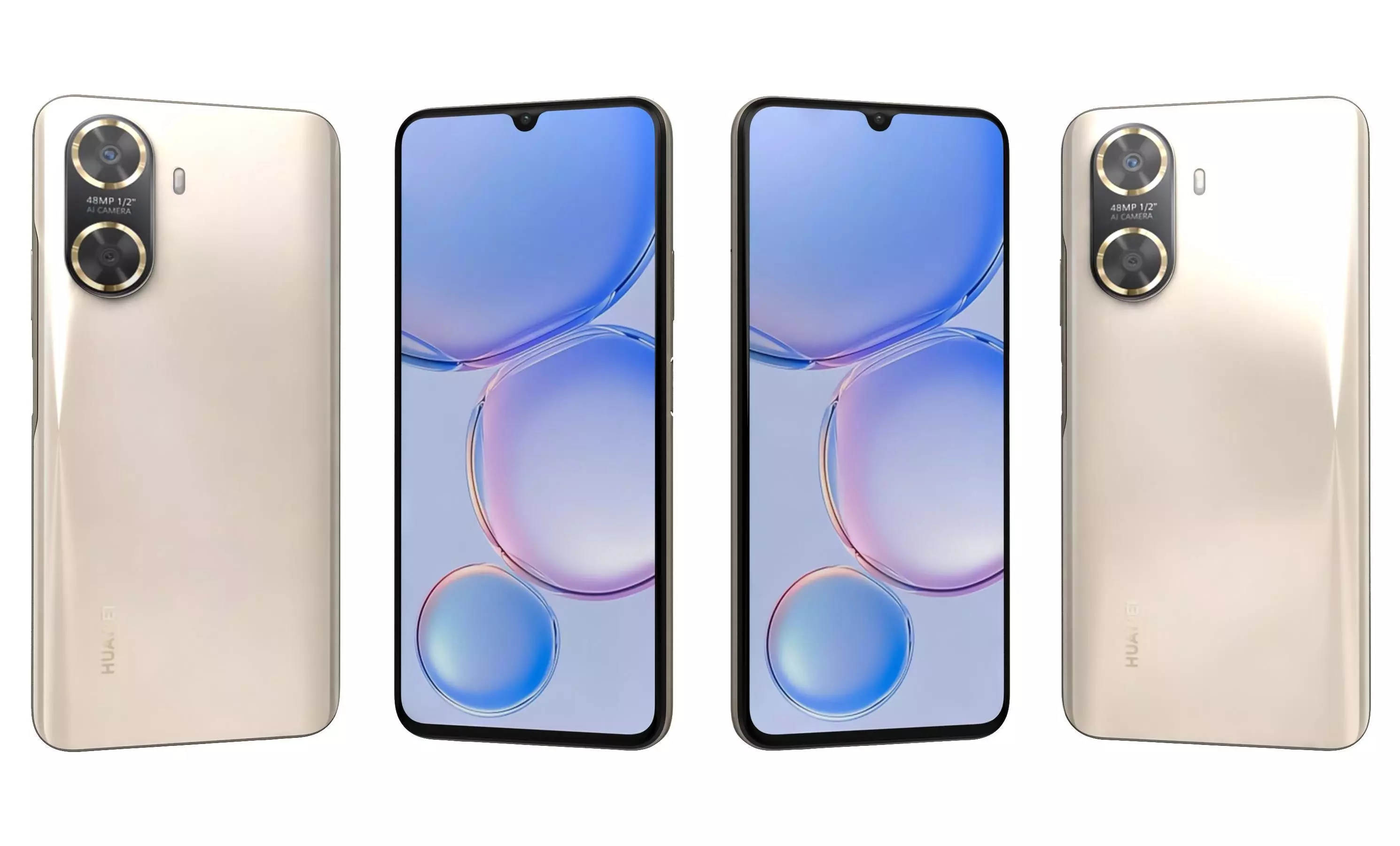 Huawei Enjoy 60 Gold High Poly 3D model_3