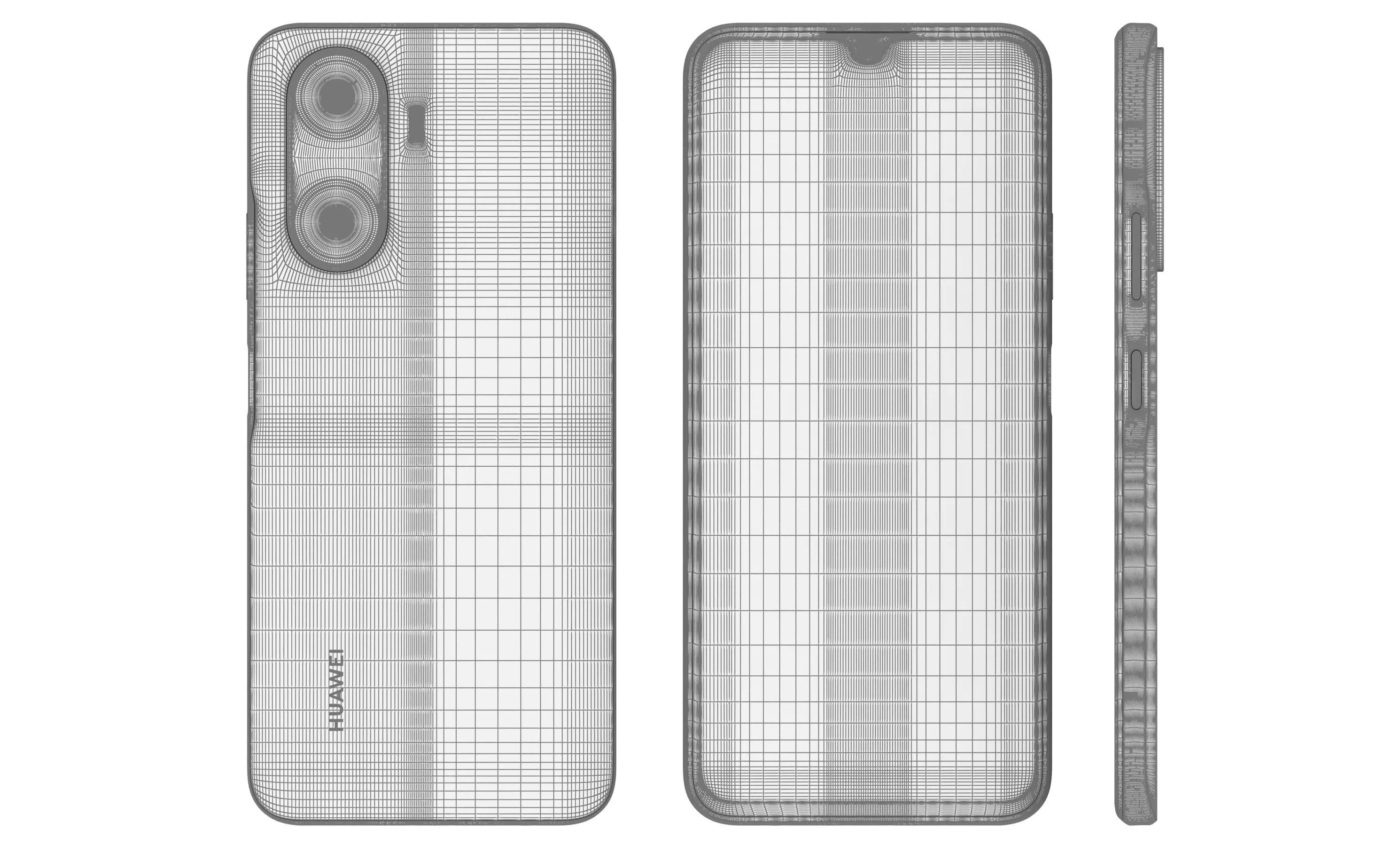 Huawei Enjoy 60 Gold High Poly 3D model_24