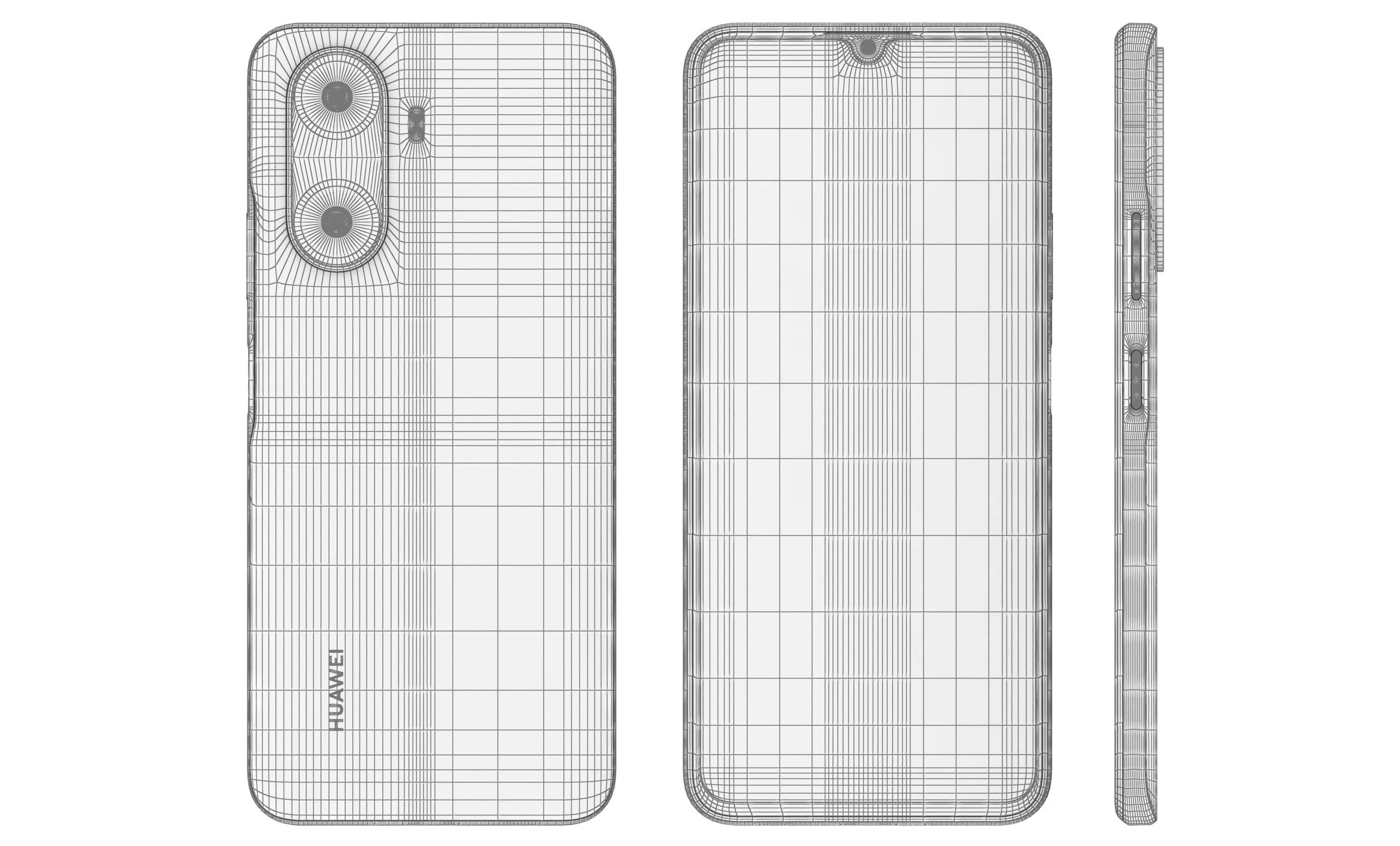 Huawei Enjoy 60 Gold High Poly 3D model_19