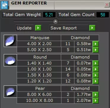 Diamond Accented Fluted Hoop Half Set js0026 3D print model_7