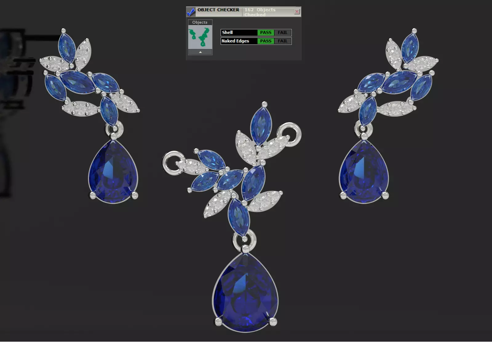 Diamond Accented Fluted Hoop Half Set js0026 3D print model_0