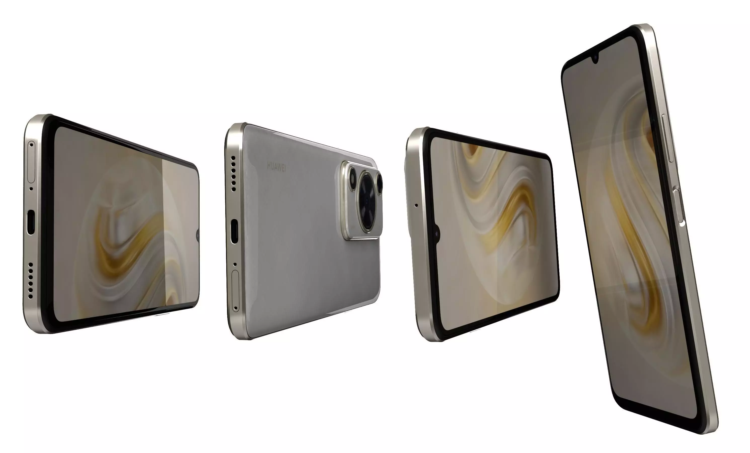 Huawei Enjoy 70 White High Poly 3D model_6