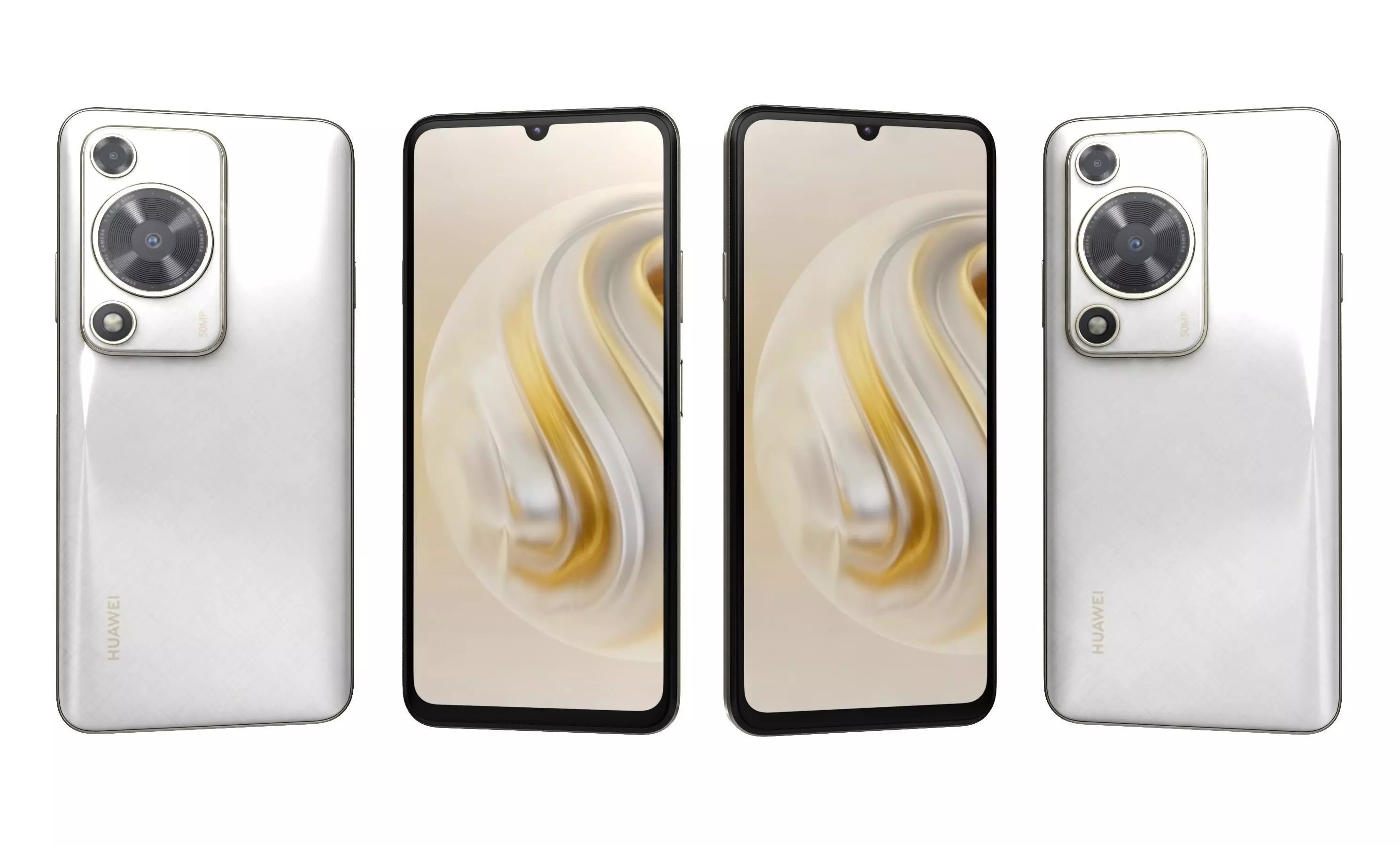 Huawei Enjoy 70 White High Poly 3D model_0
