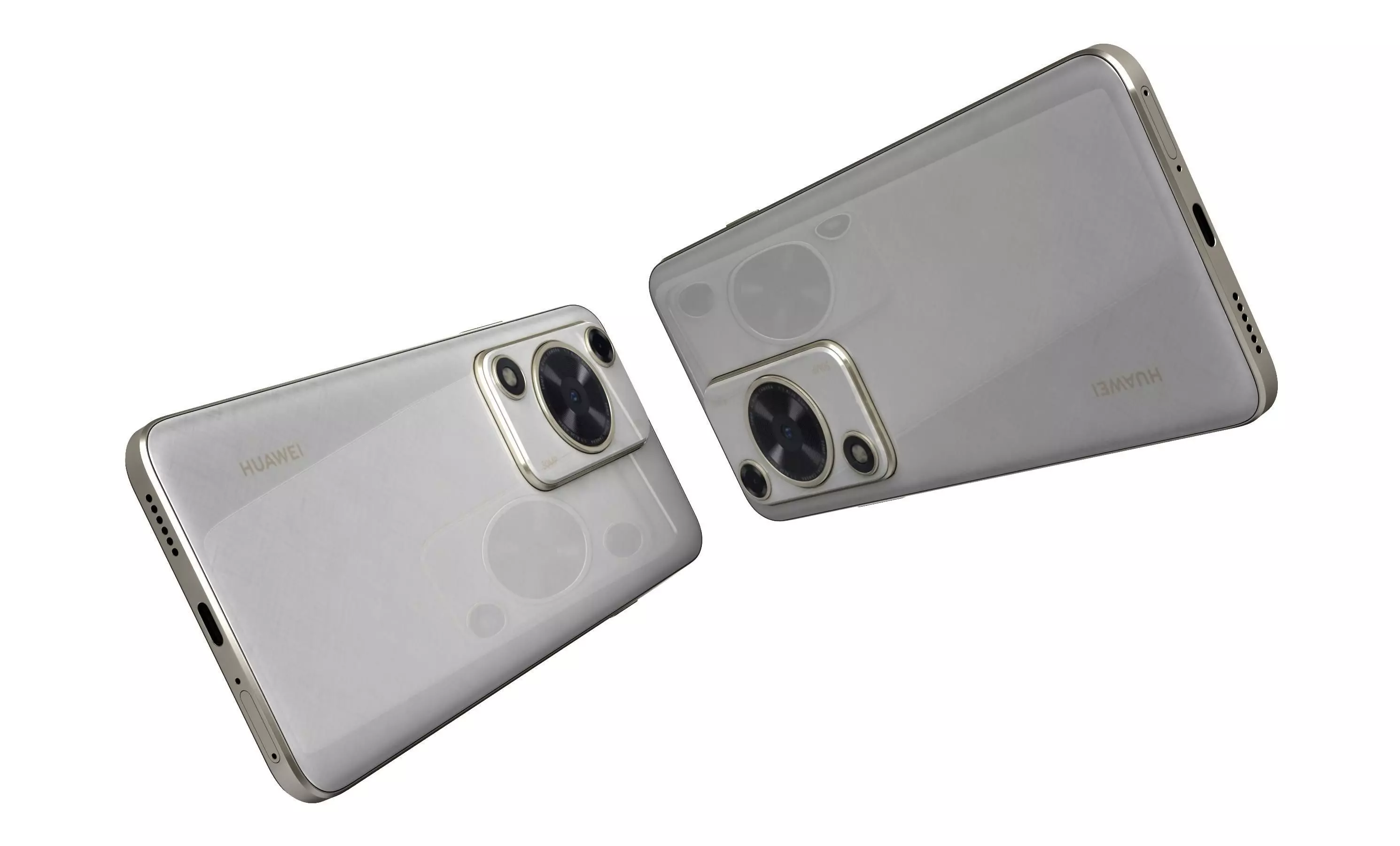 Huawei Enjoy 70 White High Poly 3D model_4