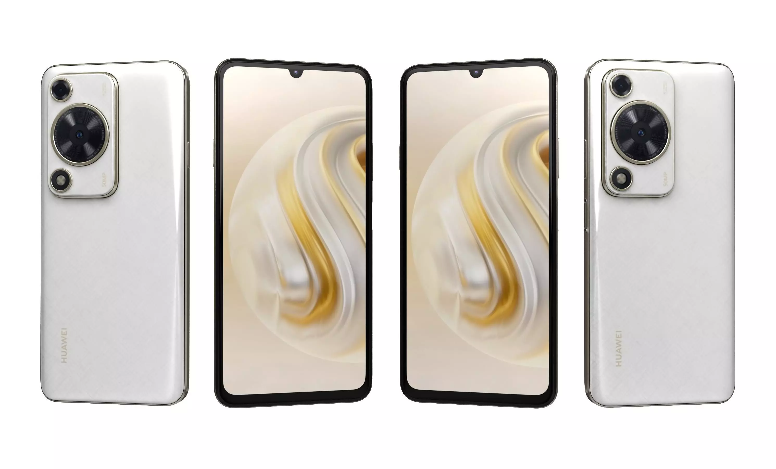 Huawei Enjoy 70 White High Poly 3D model_27