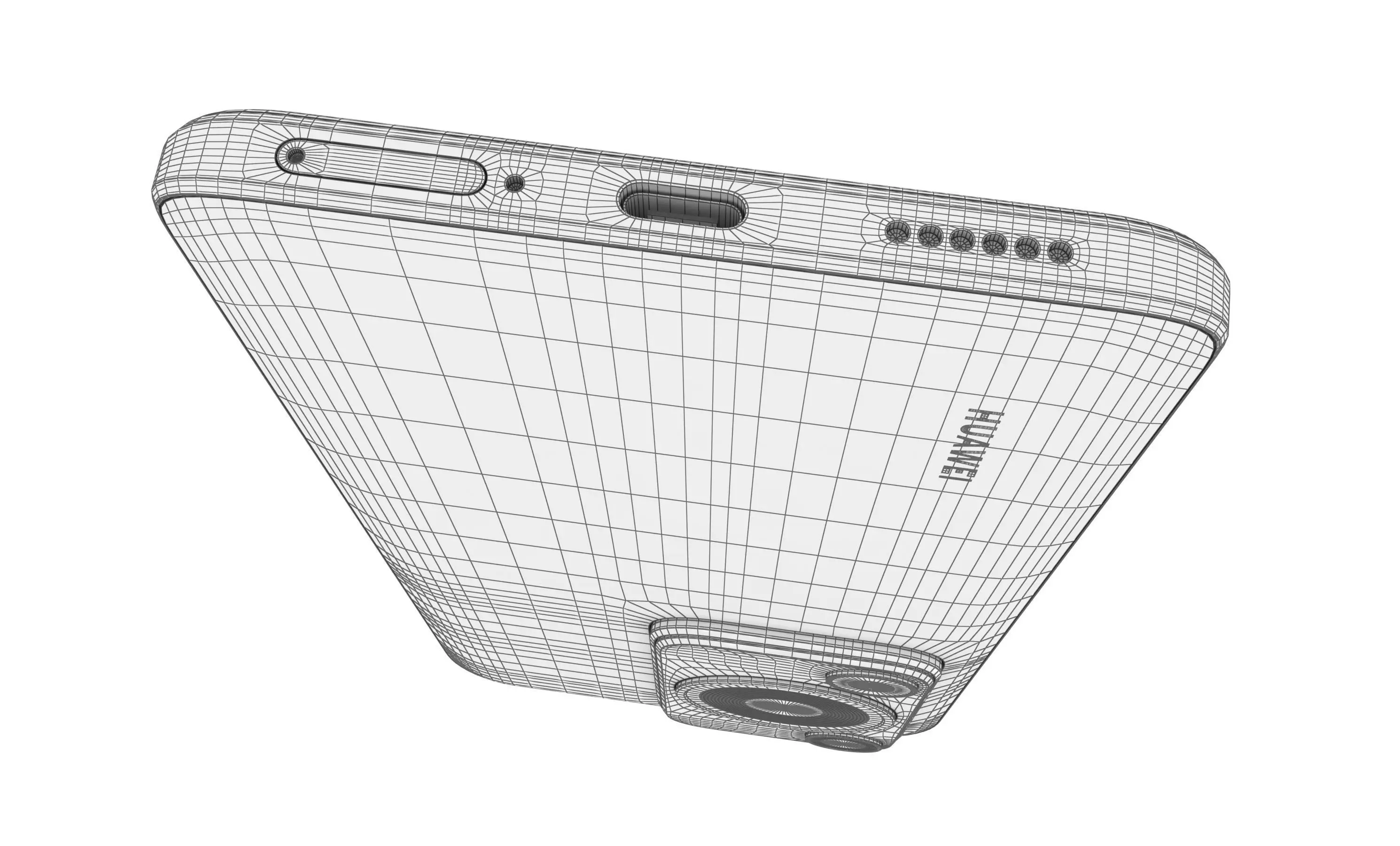 Huawei Enjoy 70 White High Poly 3D model_16