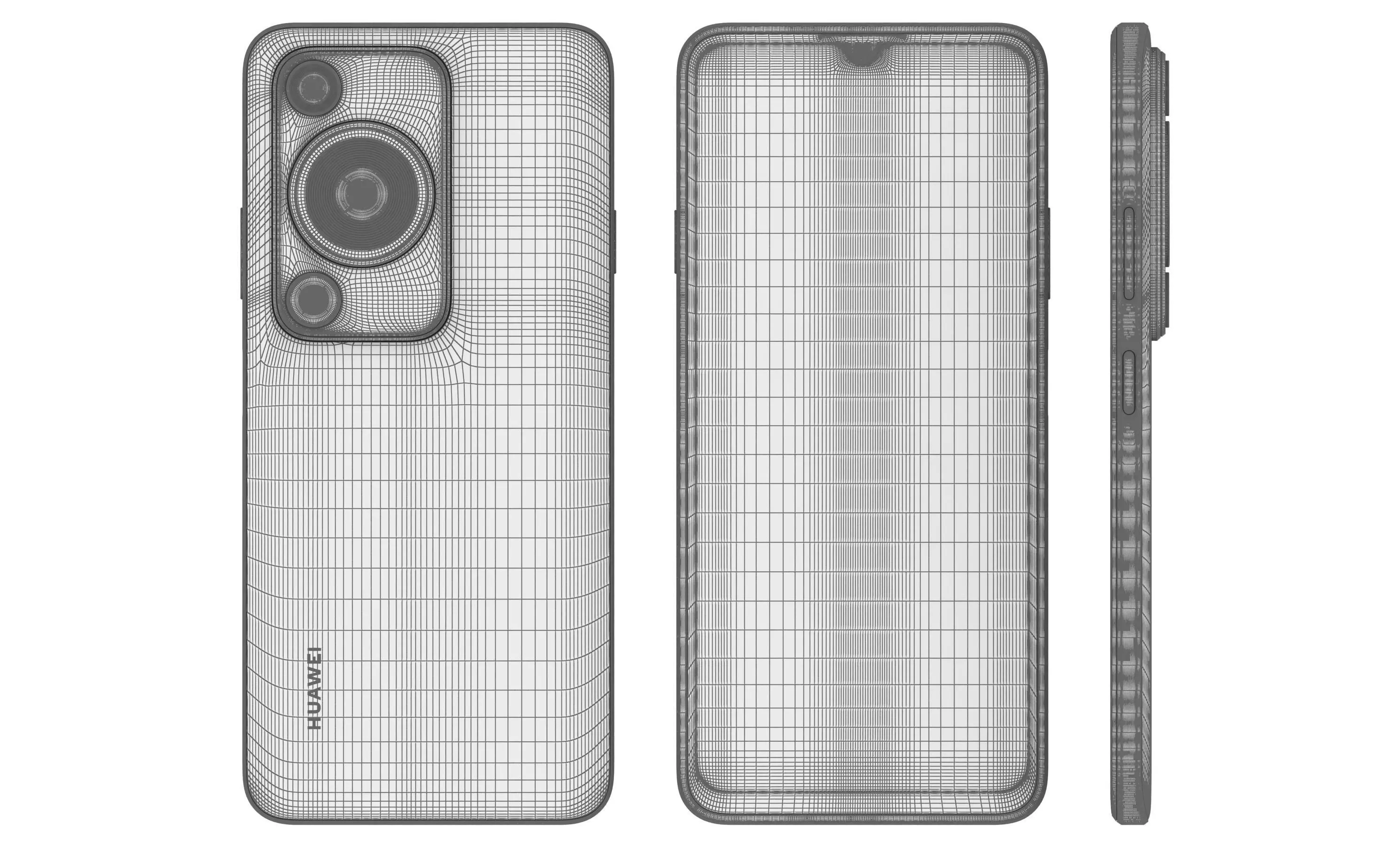 Huawei Enjoy 70 White High Poly 3D model_12