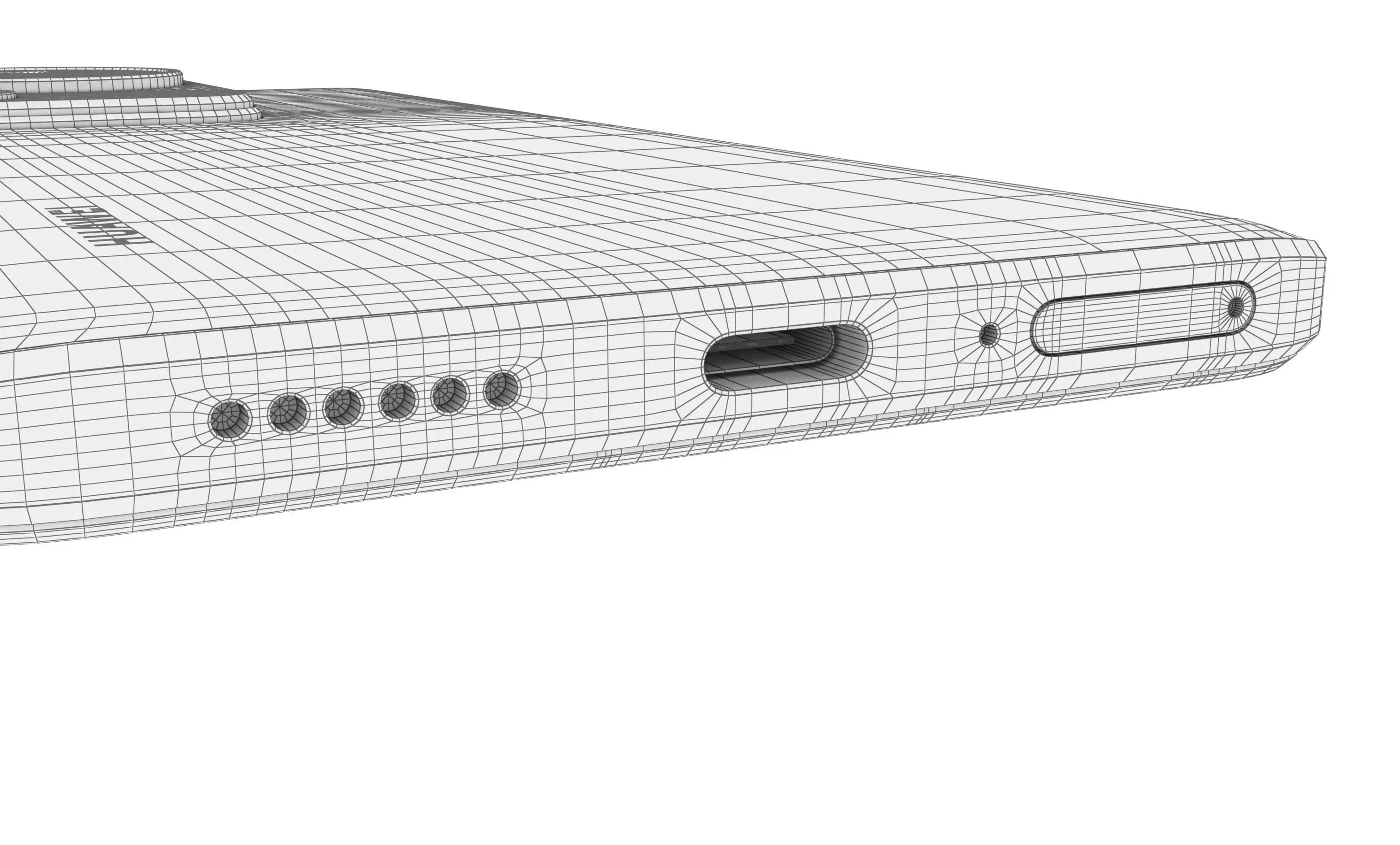 Huawei Enjoy 70S Ice blue High Poly 3D model_24