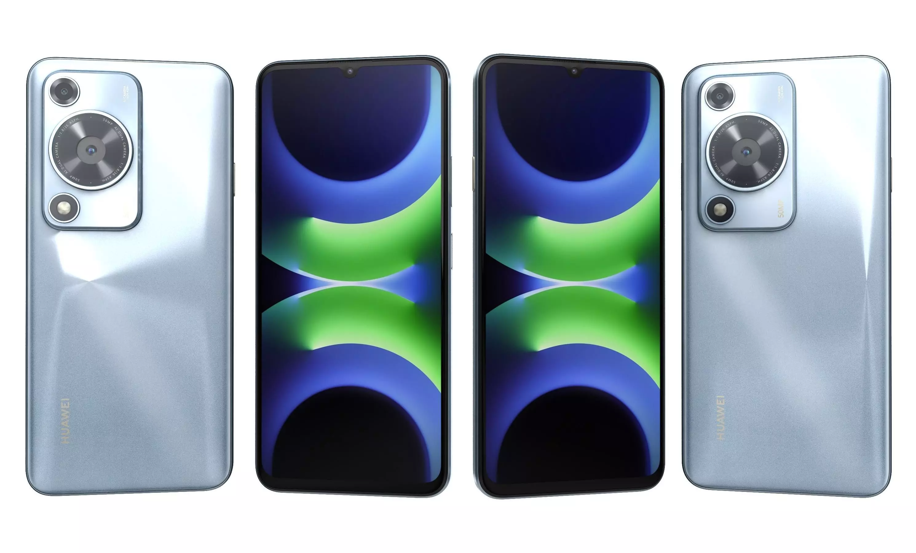 Huawei Enjoy 70S Ice blue High Poly 3D model_0