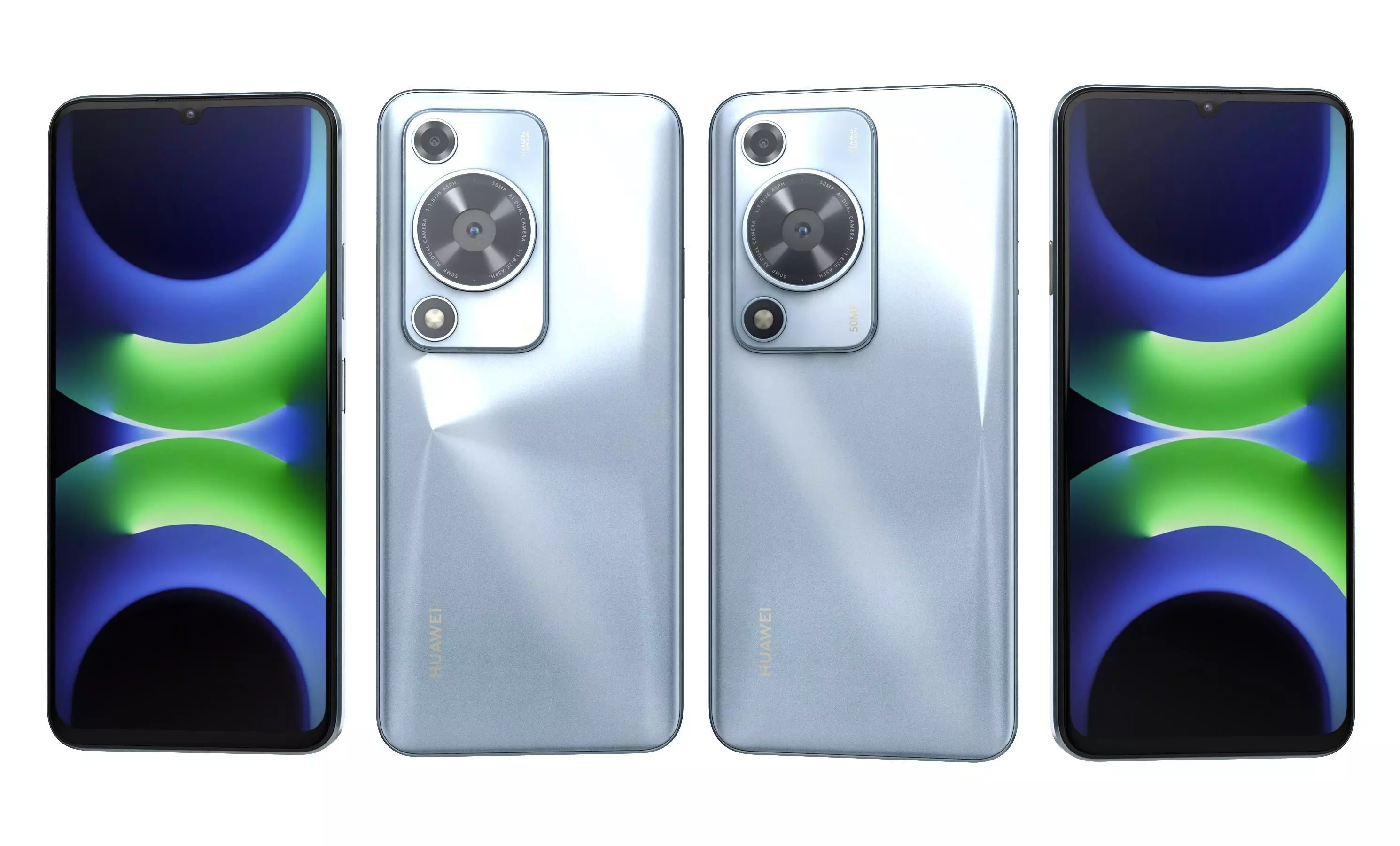 Huawei Enjoy 70S Ice blue High Poly 3D model_26