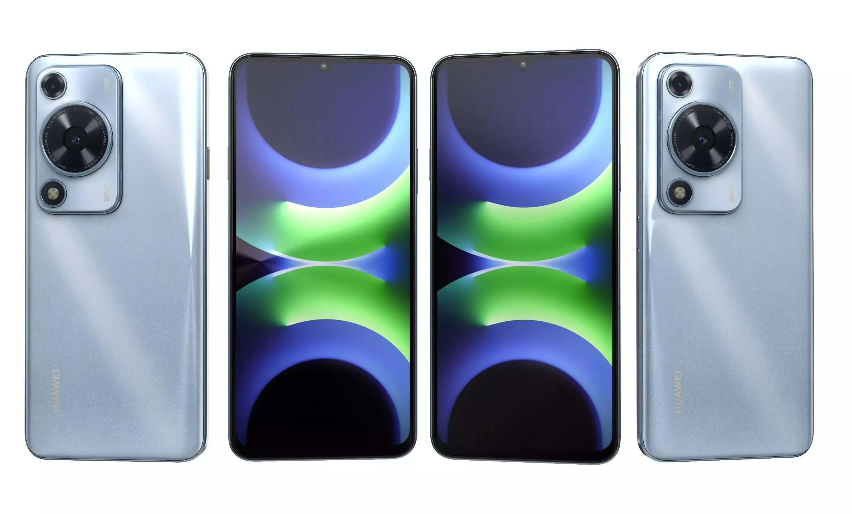 Huawei Enjoy 70S Ice blue High Poly 3D model_28