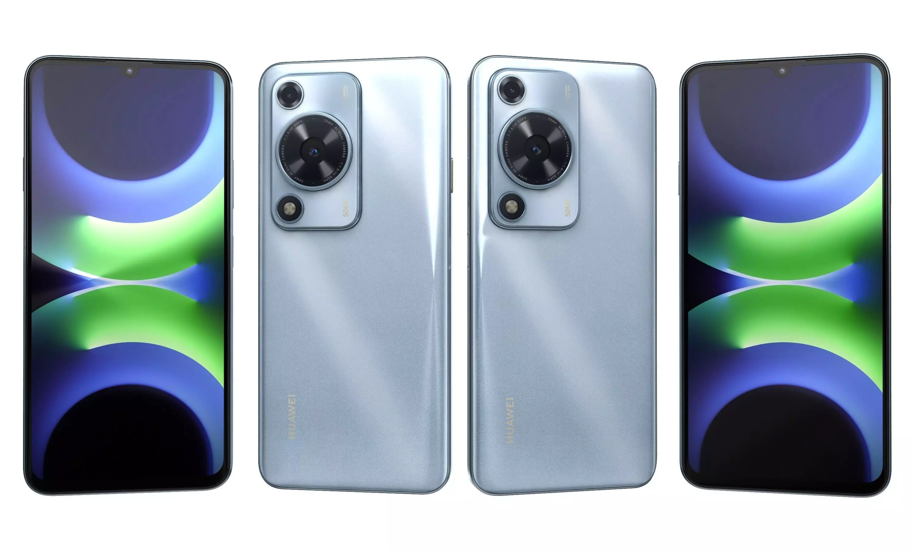 Huawei Enjoy 70S Ice blue High Poly 3D model_20