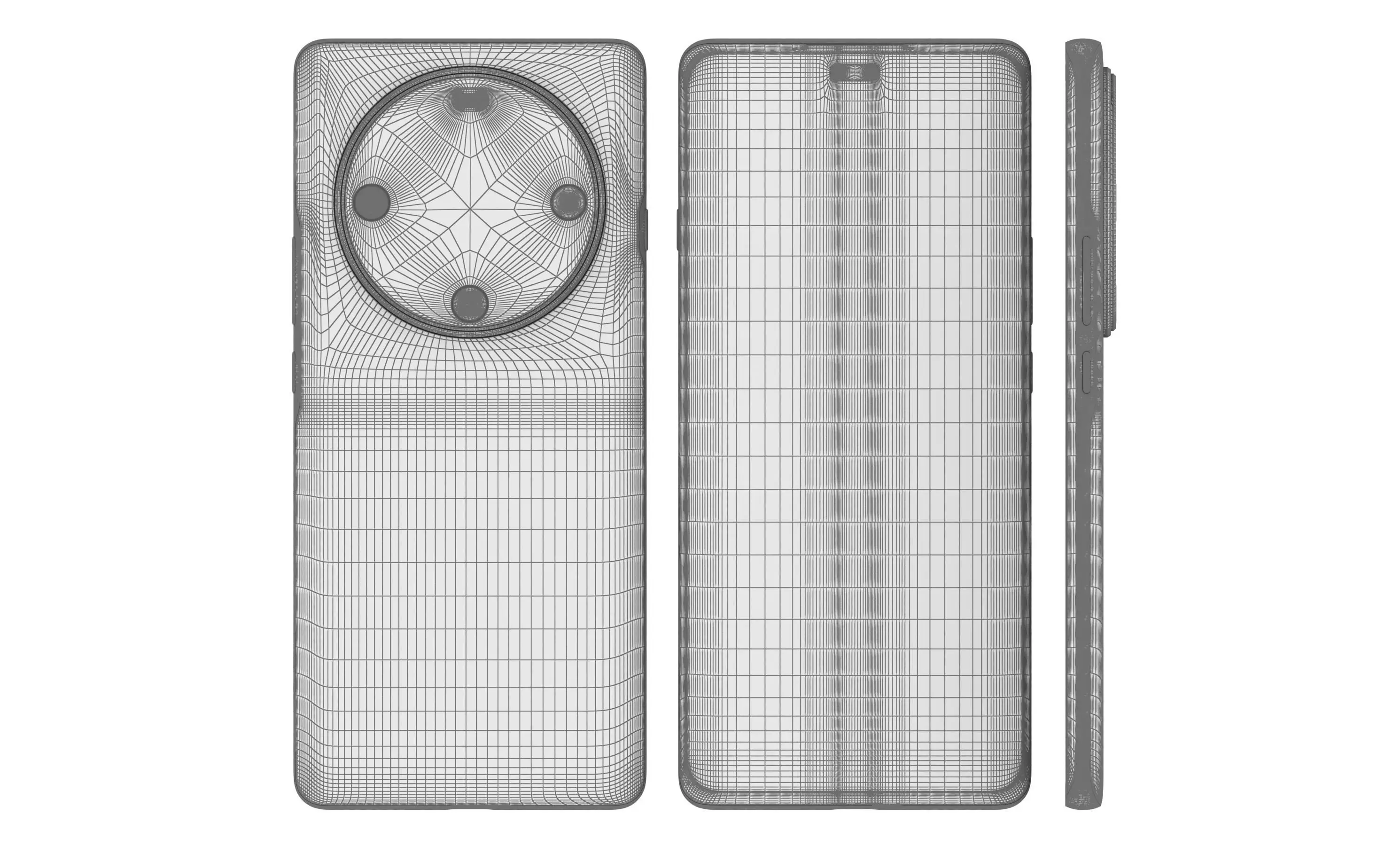 Huawei Enjoy 70X Black High Poly 3D model_23