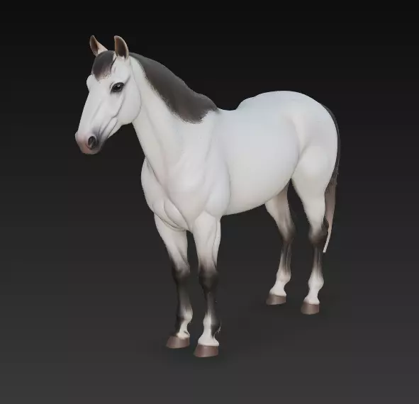 White Horse 3D model_1