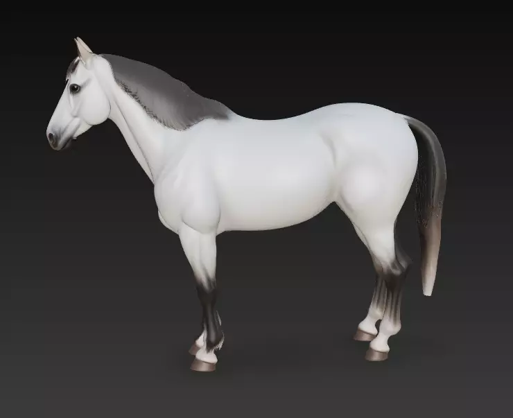 White Horse 3D model_0