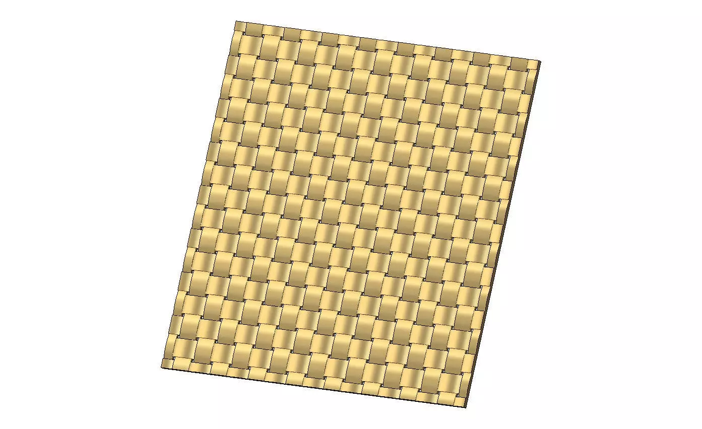 Overlapping link 3d relief panel for CNC and 3d prinitng 3D print model_6