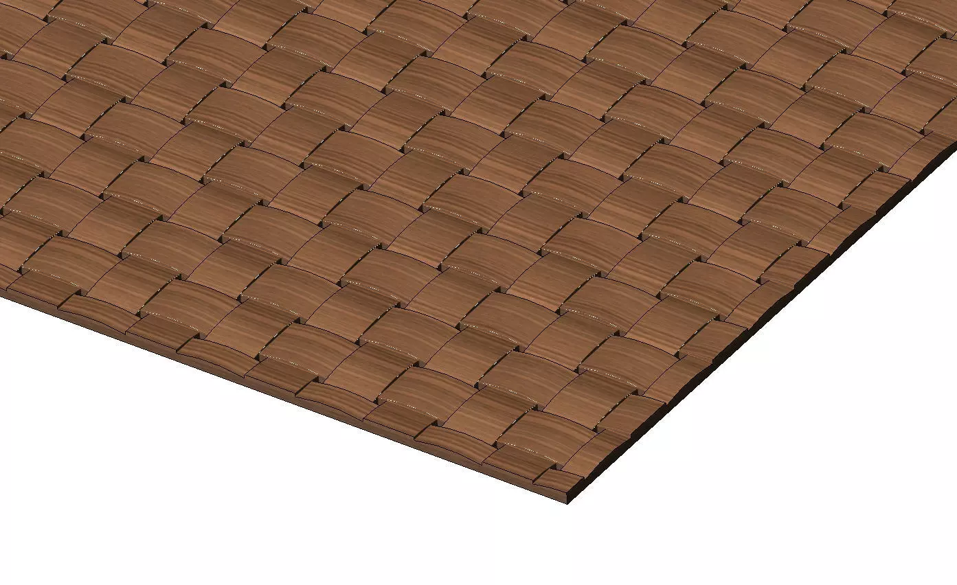 Overlapping link 3d relief panel for CNC and 3d prinitng 3D print model_9