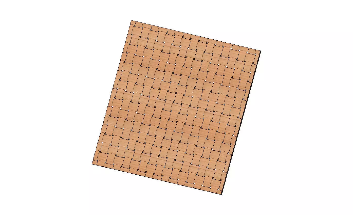 Overlapping link 3d relief panel for CNC and 3d prinitng 3D print model_8