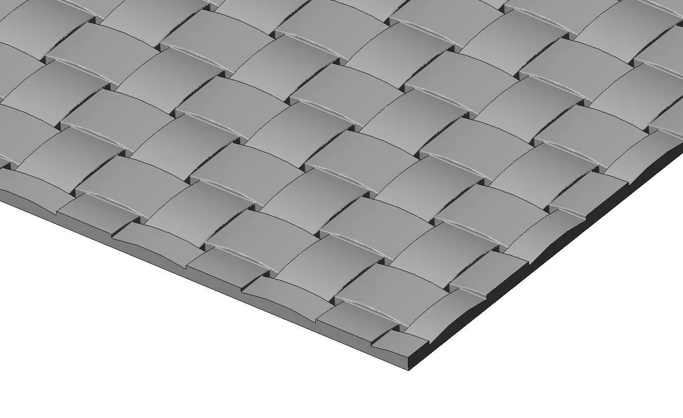 Overlapping link 3d relief panel for CNC and 3d prinitng 3D print model_0