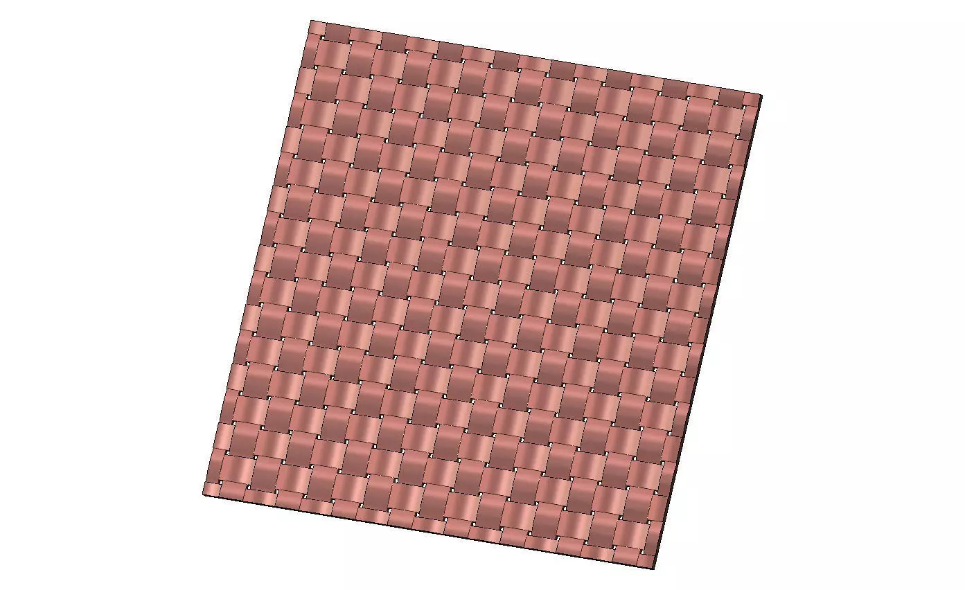 Overlapping link 3d relief panel for CNC and 3d prinitng 3D print model_7