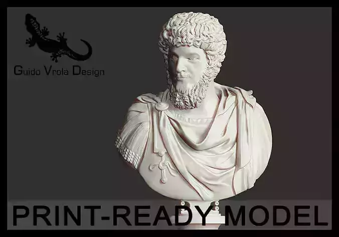 Printable Lucius Verus Emperor Bust 3D print model