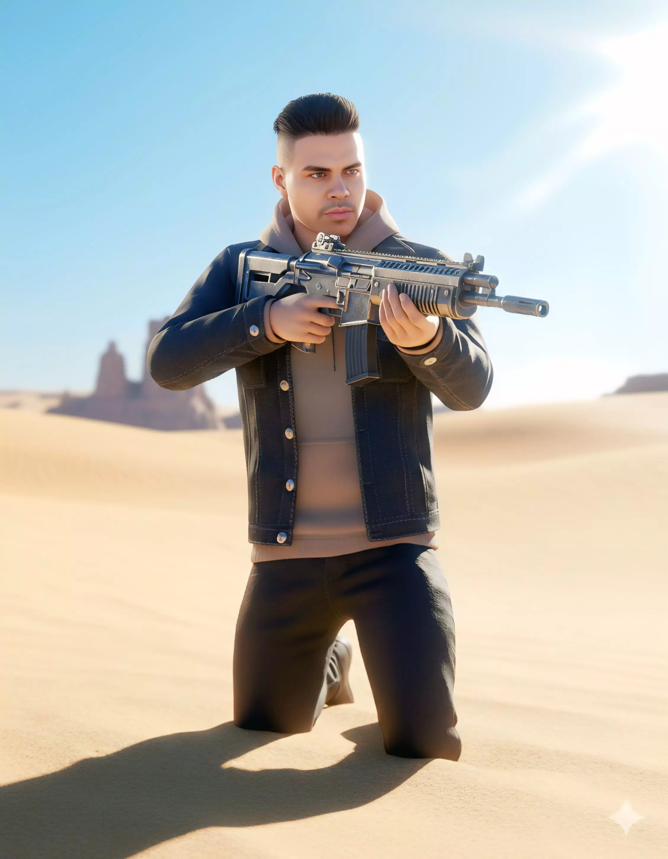 Realistic Male Character Game-Ready Rigged 3D Model Low-poly 3D model_6