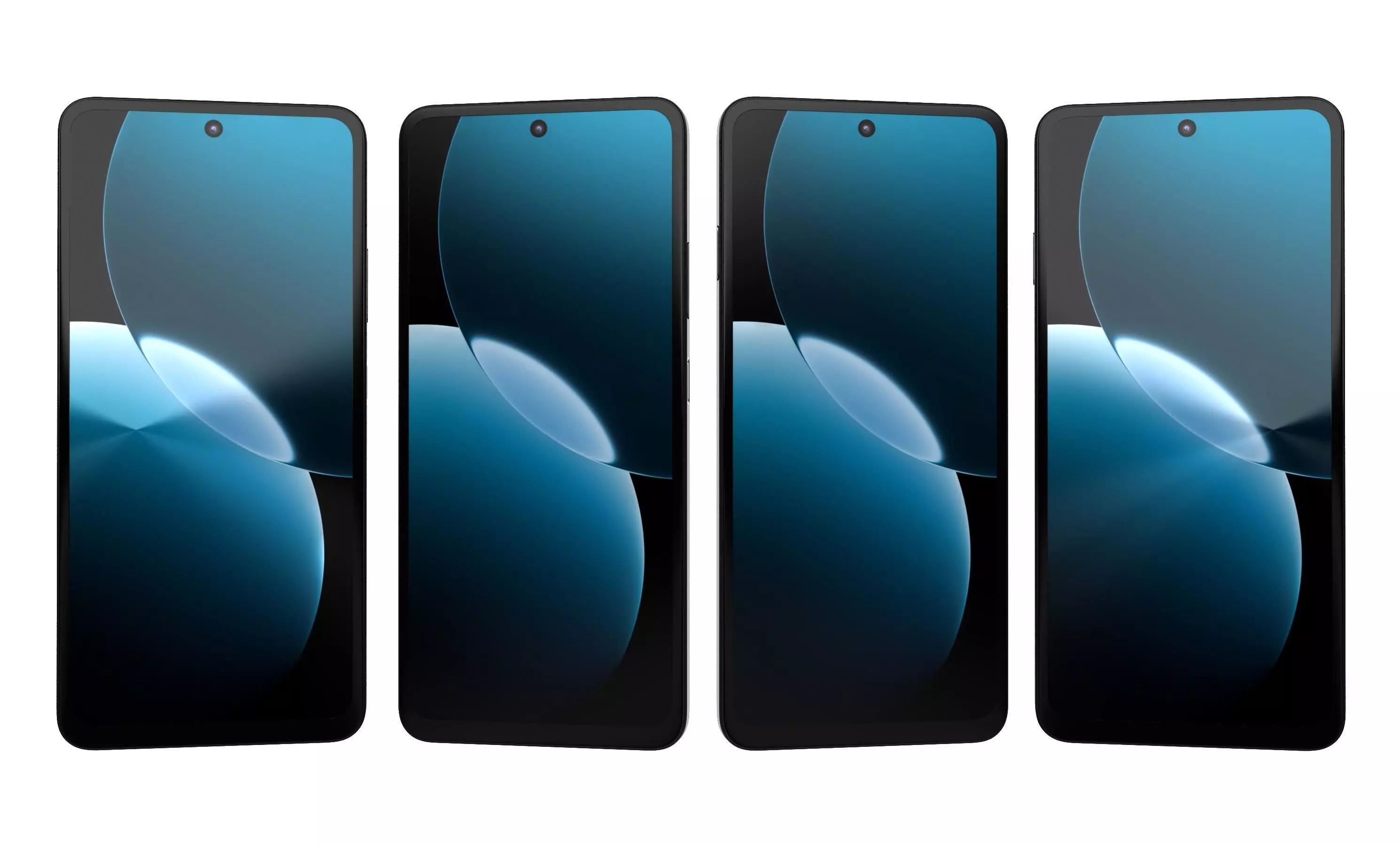 Huawei Enjoy 80 Gold Black High Poly 3D model_2