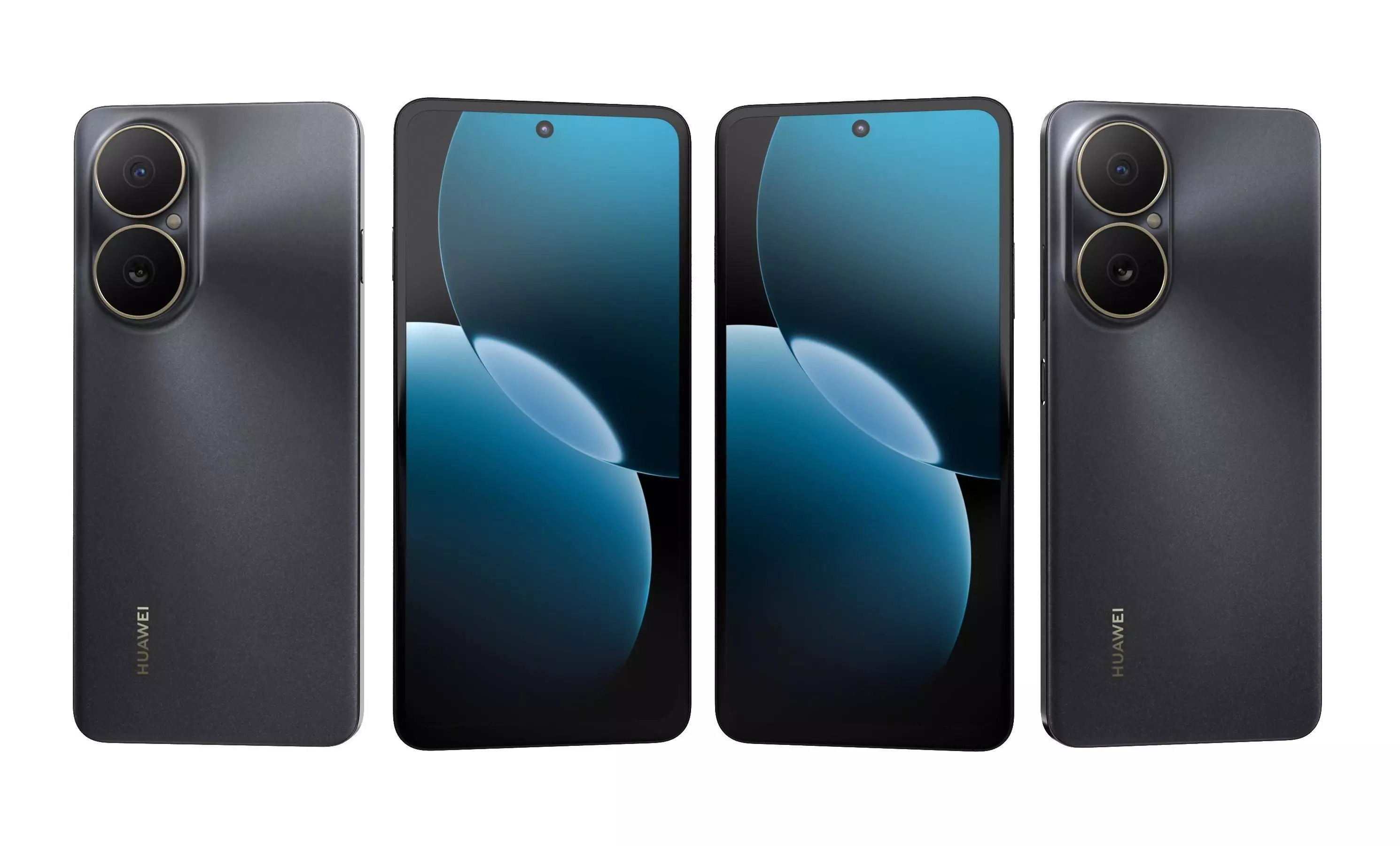 Huawei Enjoy 80 Gold Black High Poly 3D model_1