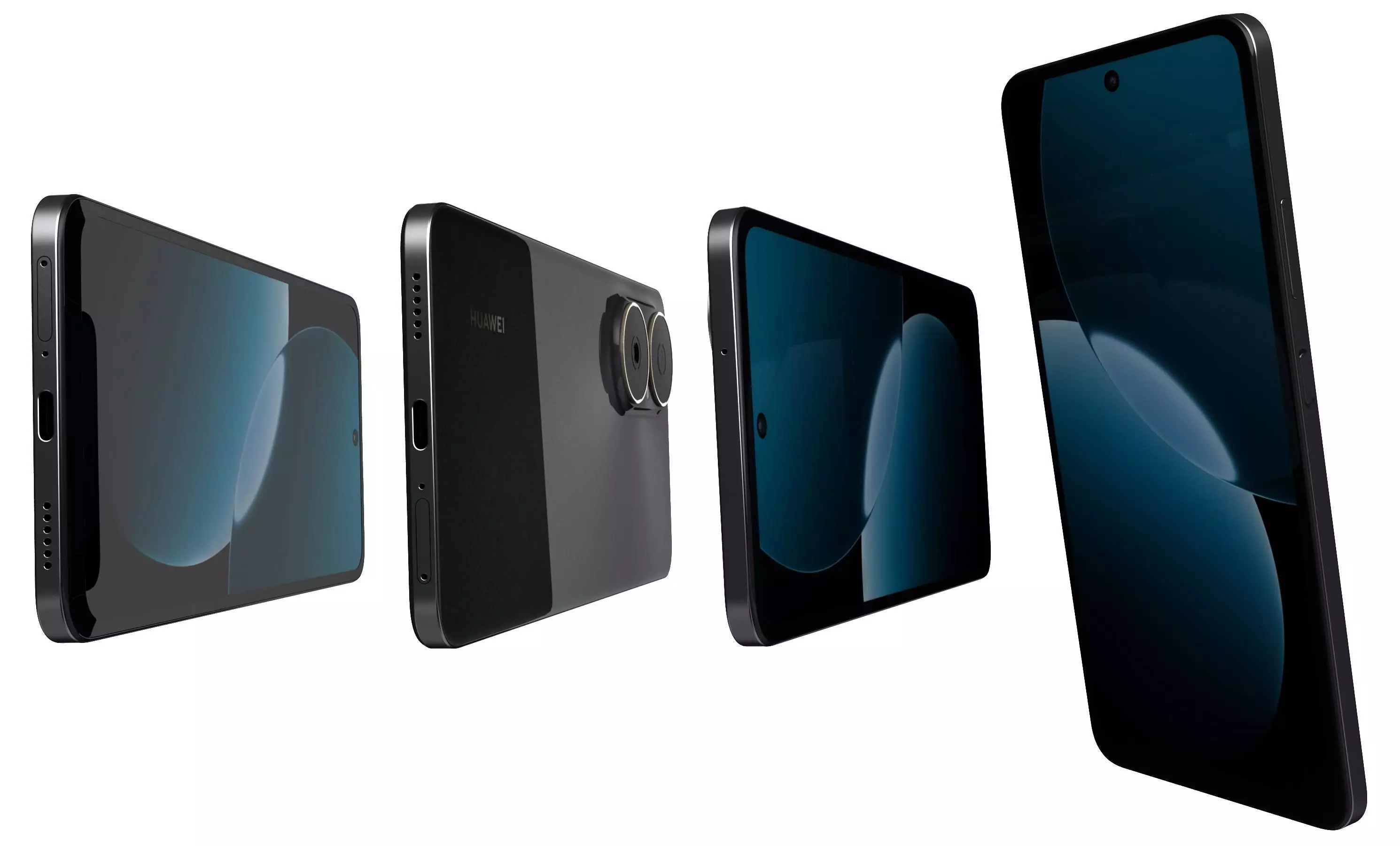 Huawei Enjoy 80 Gold Black High Poly 3D model_8