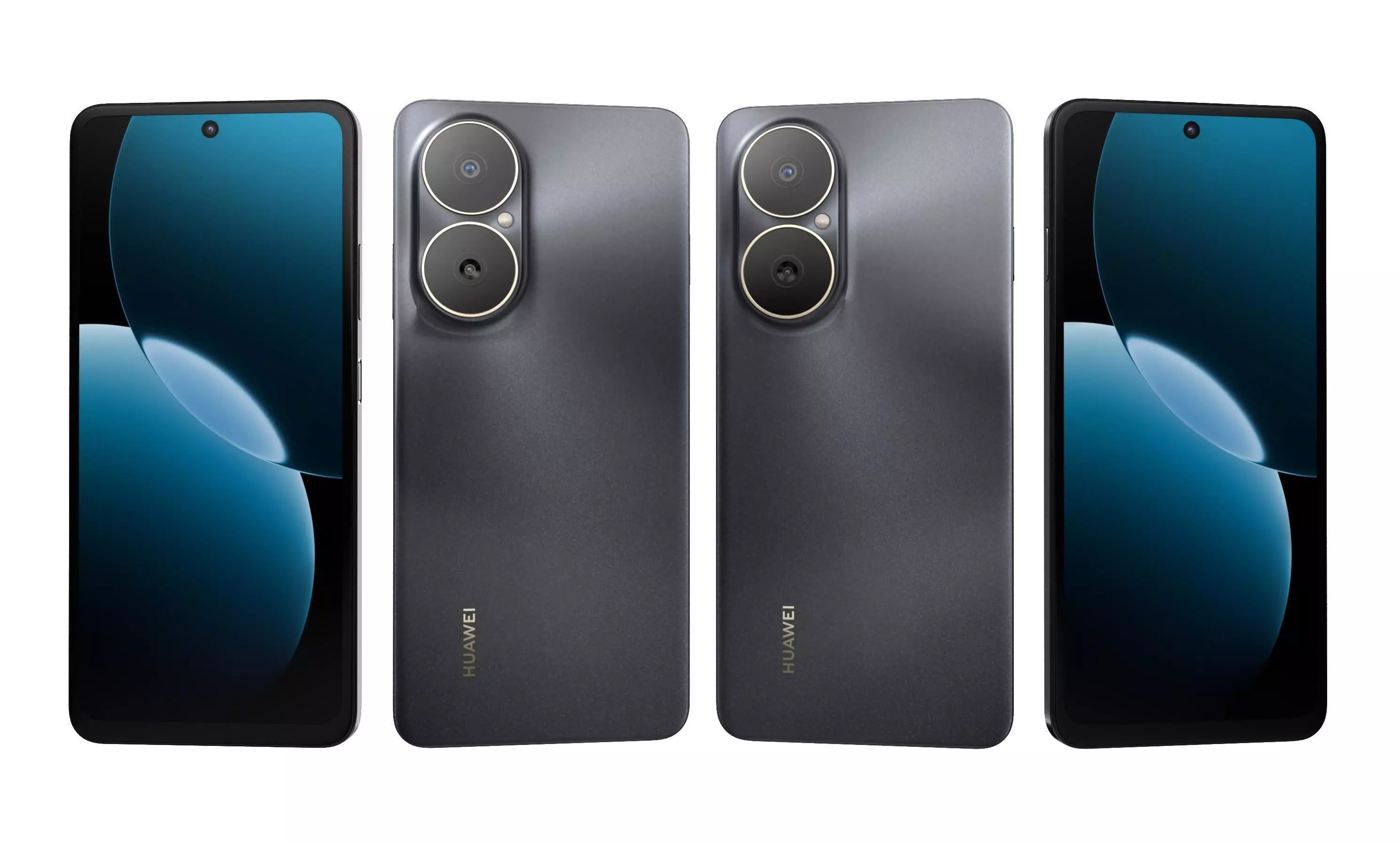 Huawei Enjoy 80 Gold Black High Poly 3D model_6