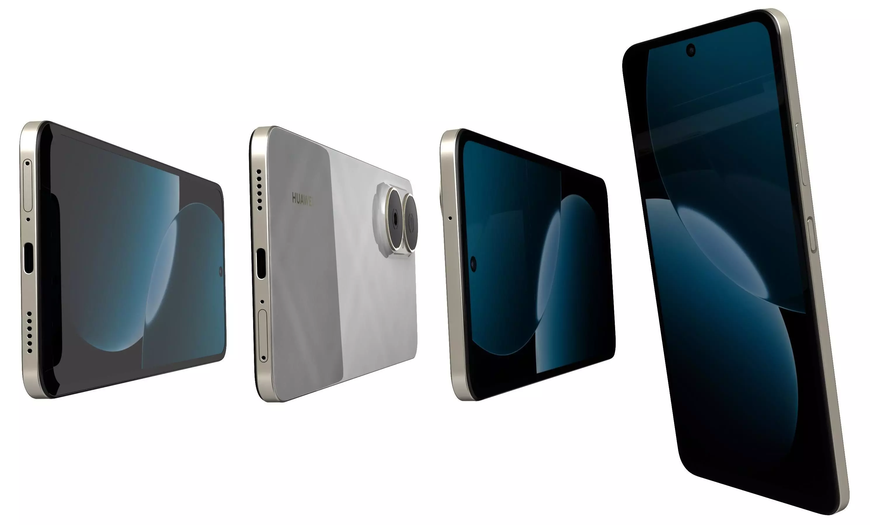 Huawei Enjoy 80 Sky White High Poly 3D model_6