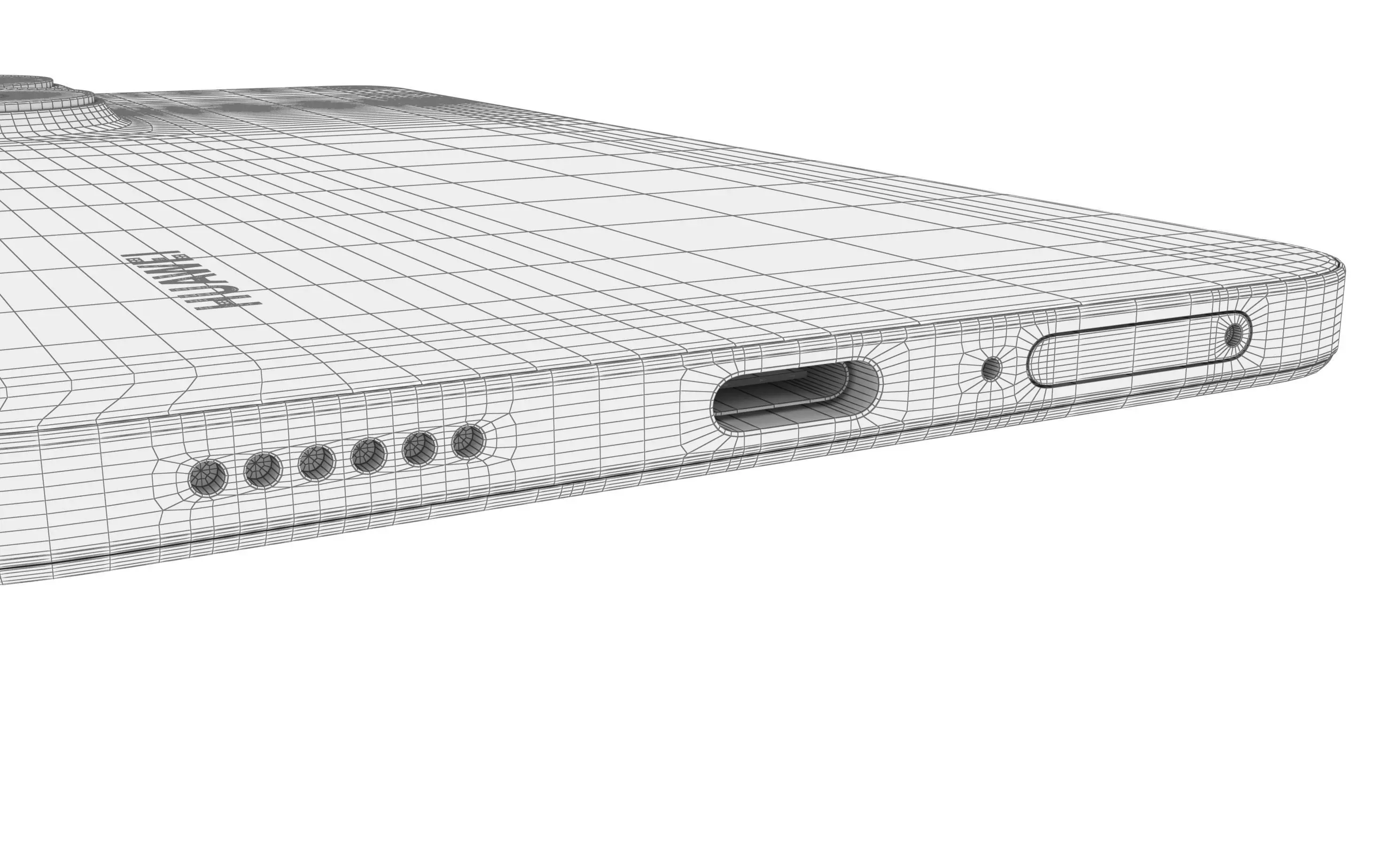 Huawei Enjoy 80 Sky White High Poly 3D model_24