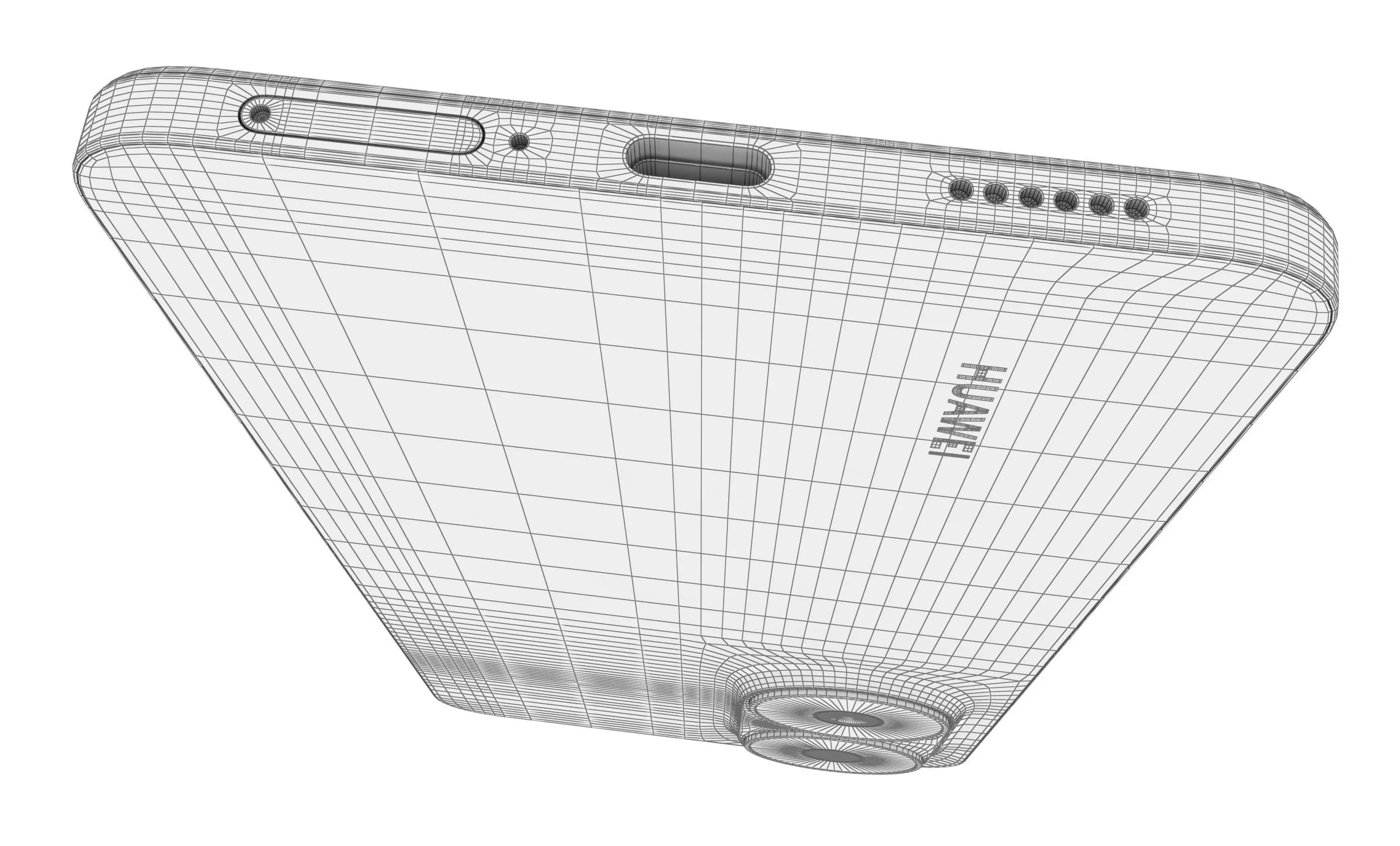 Huawei Enjoy 80 Sky White High Poly 3D model_16