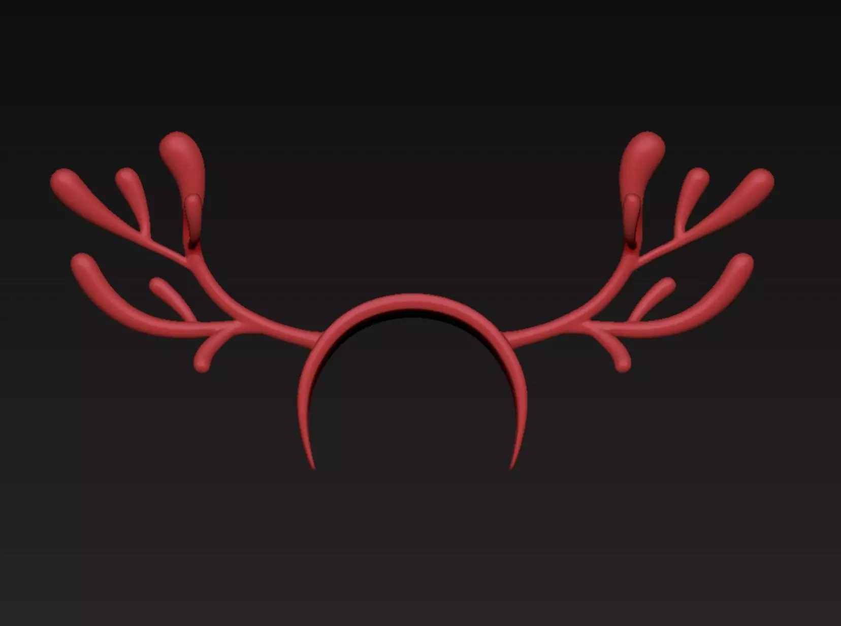 Antler Headband 3D print model_3
