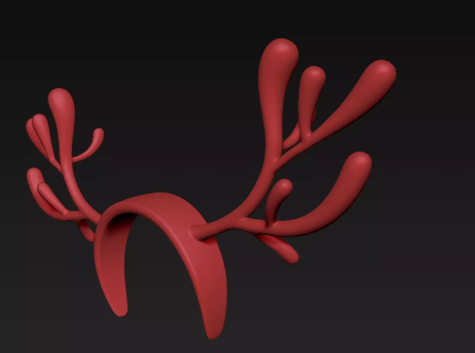 Antler Headband 3D print model_5