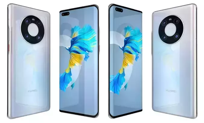 Huawei Mate 40 Pro Mystic Silver High Poly