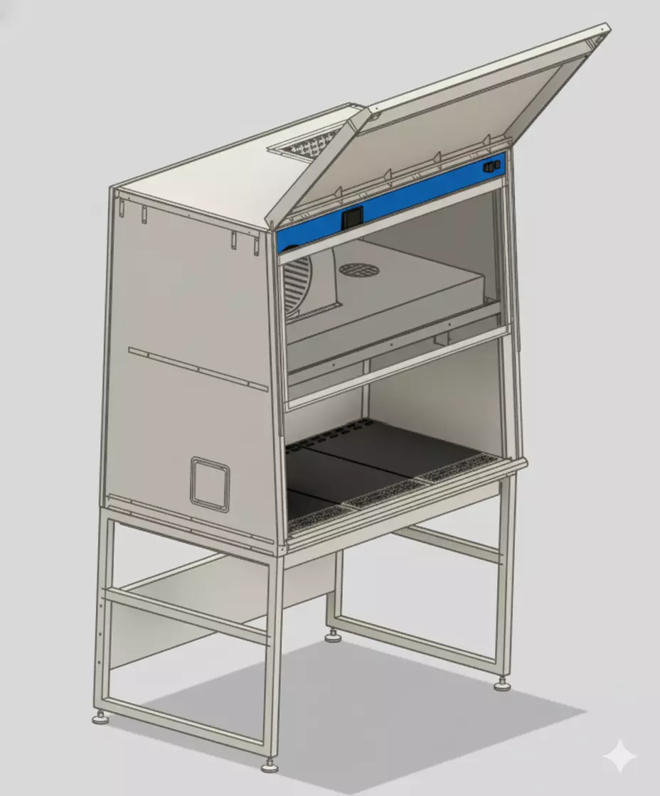 Biosafety Cabinet 3ft Vertical Laminar Flow 3D model_0