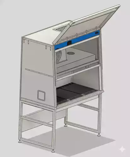 Biosafety Cabinet 3ft Vertical Laminar Flow 3D model