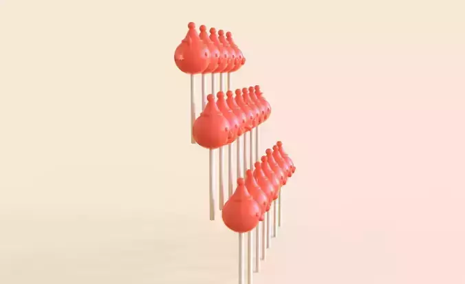 Cute Christmas Animal Sweet Lollipops Pack 01 Low-poly 3D model 3