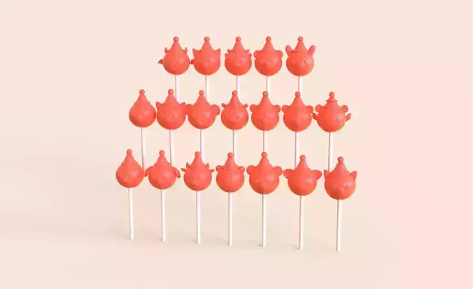 Cute Christmas Animal Sweet Lollipops Pack 01