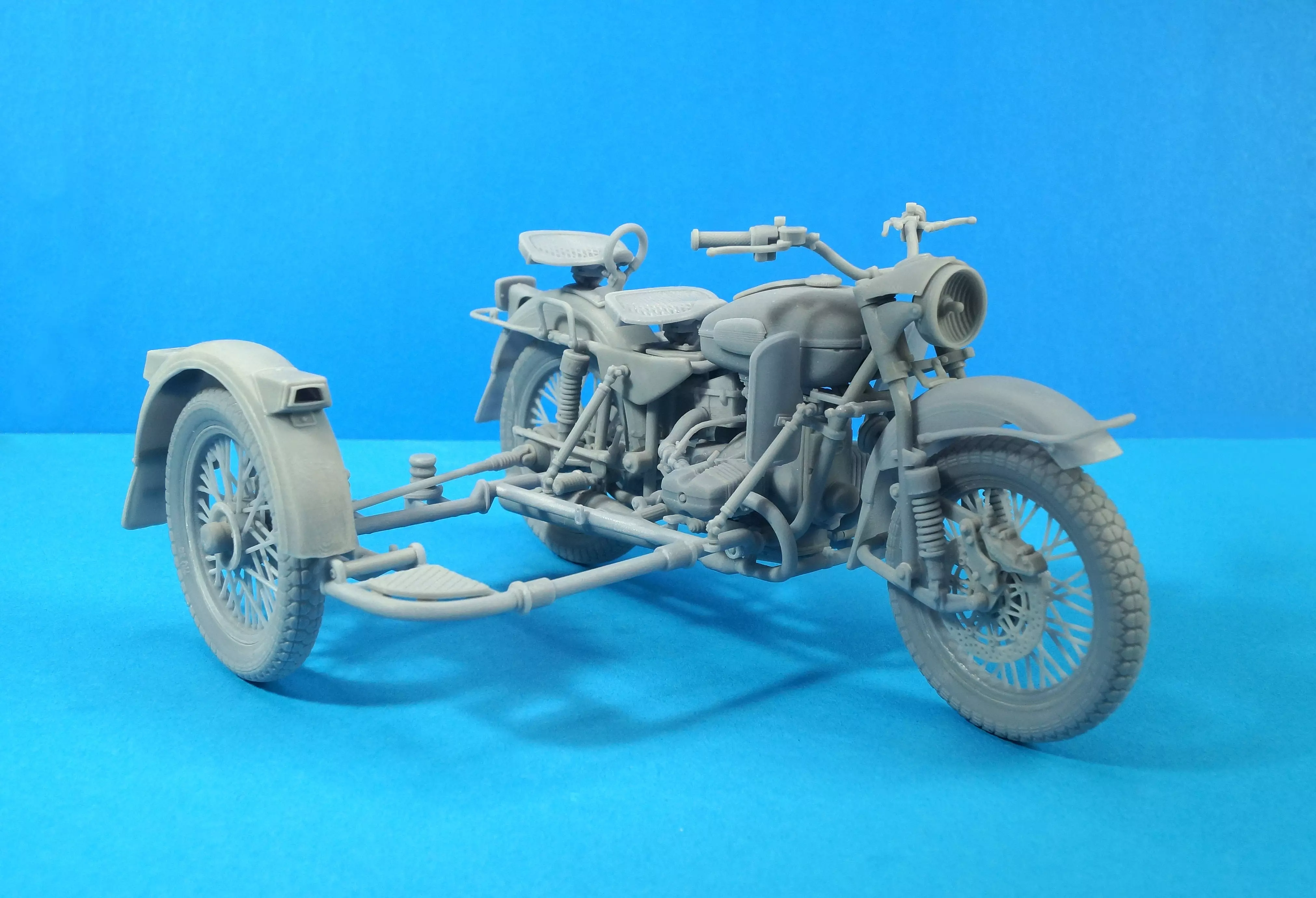 Sidecar Ural Gear Up - 12 scale 3D print model_18