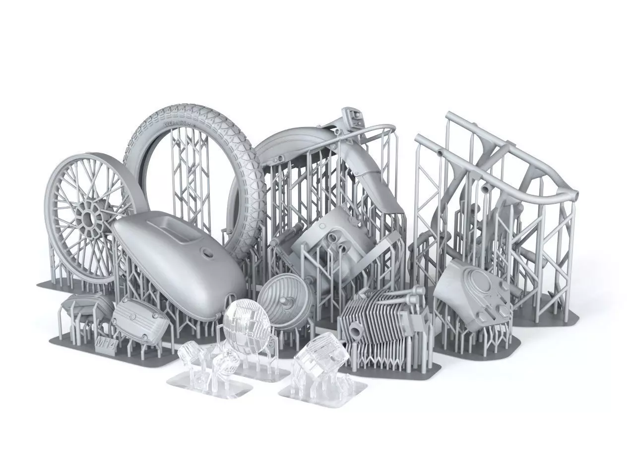 Sidecar Ural Gear Up - 12 scale 3D print model_9