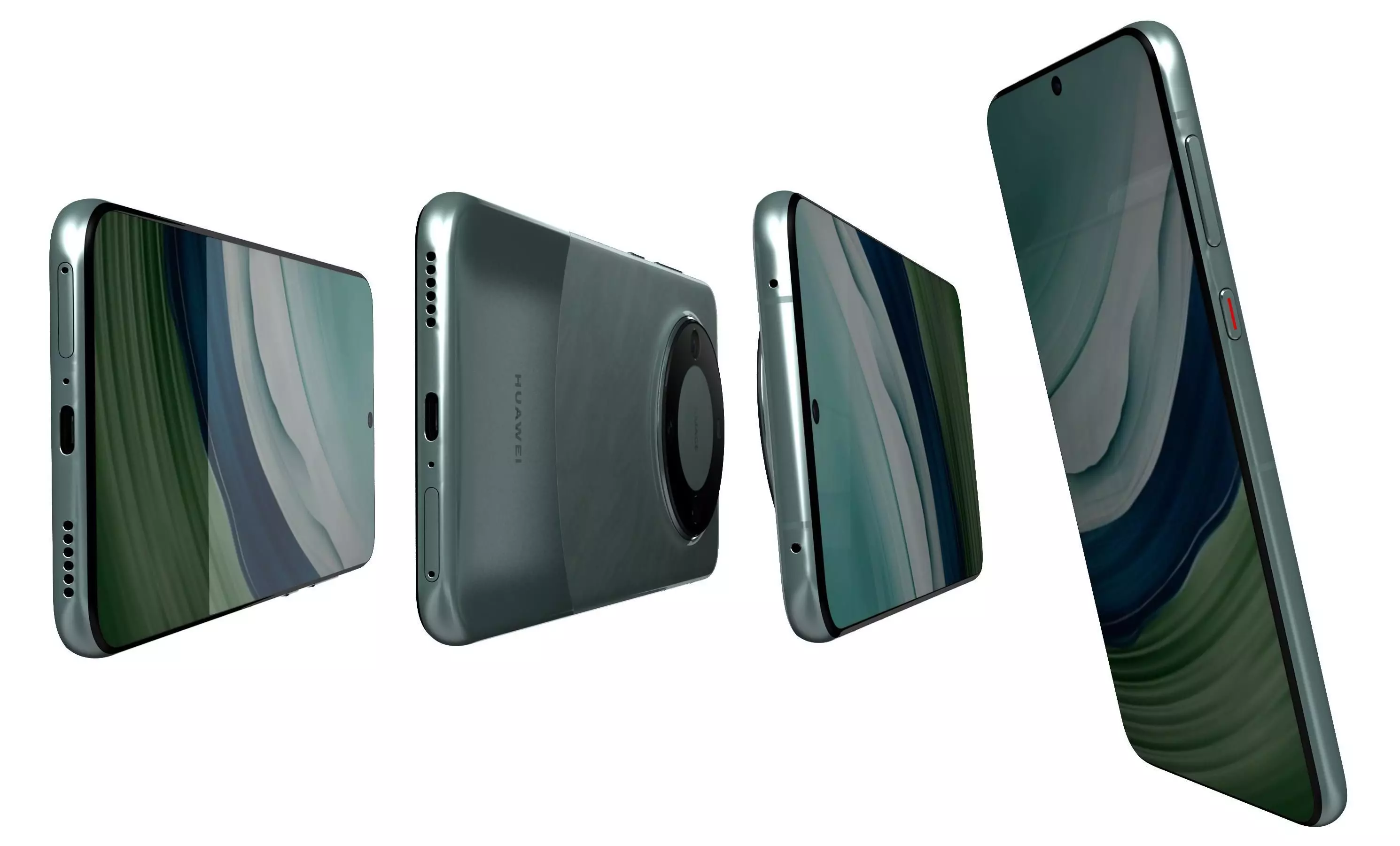 Huawei Mate 60 Green High Poly 3D model_6