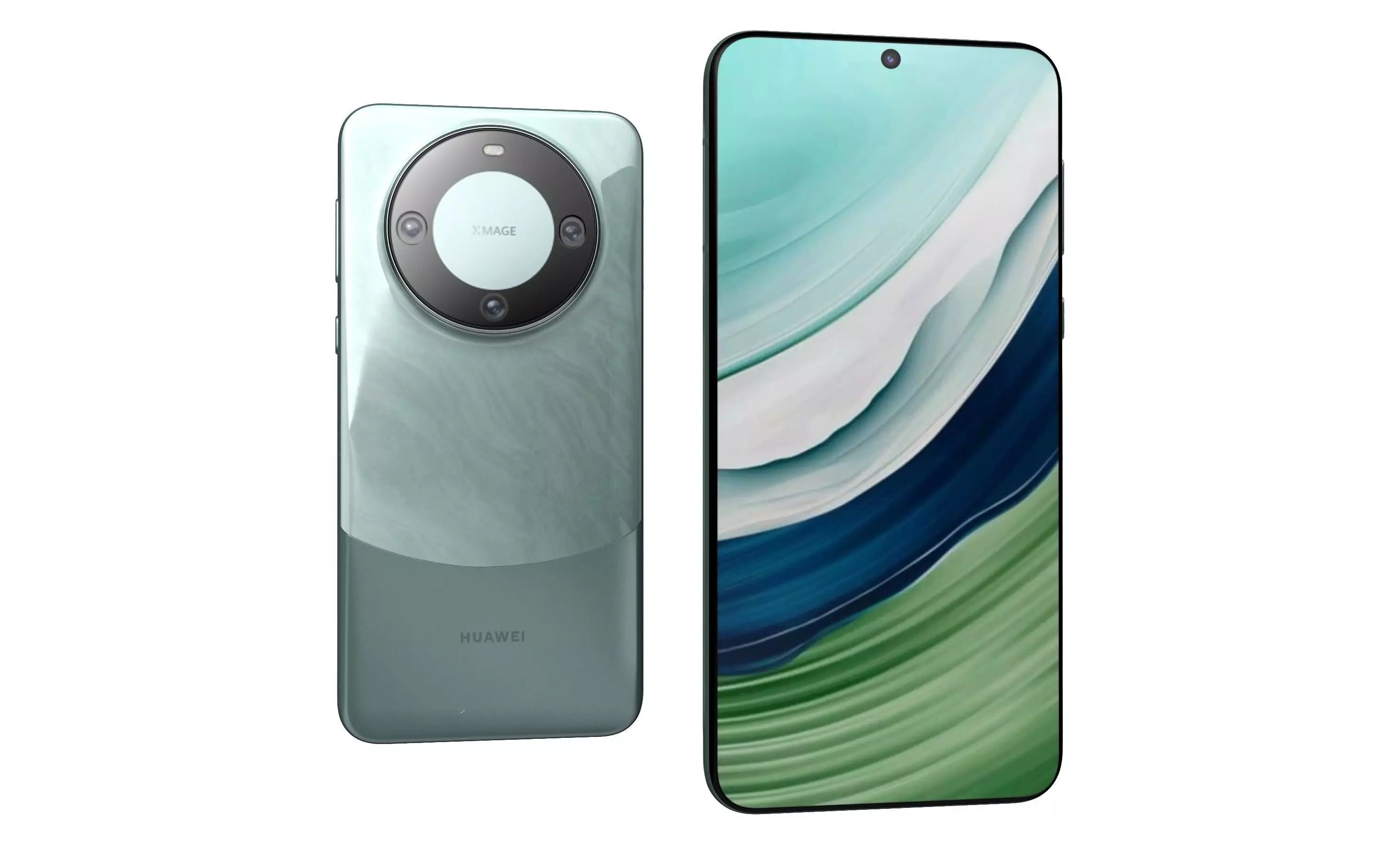 Huawei Mate 60 Green High Poly 3D model_4