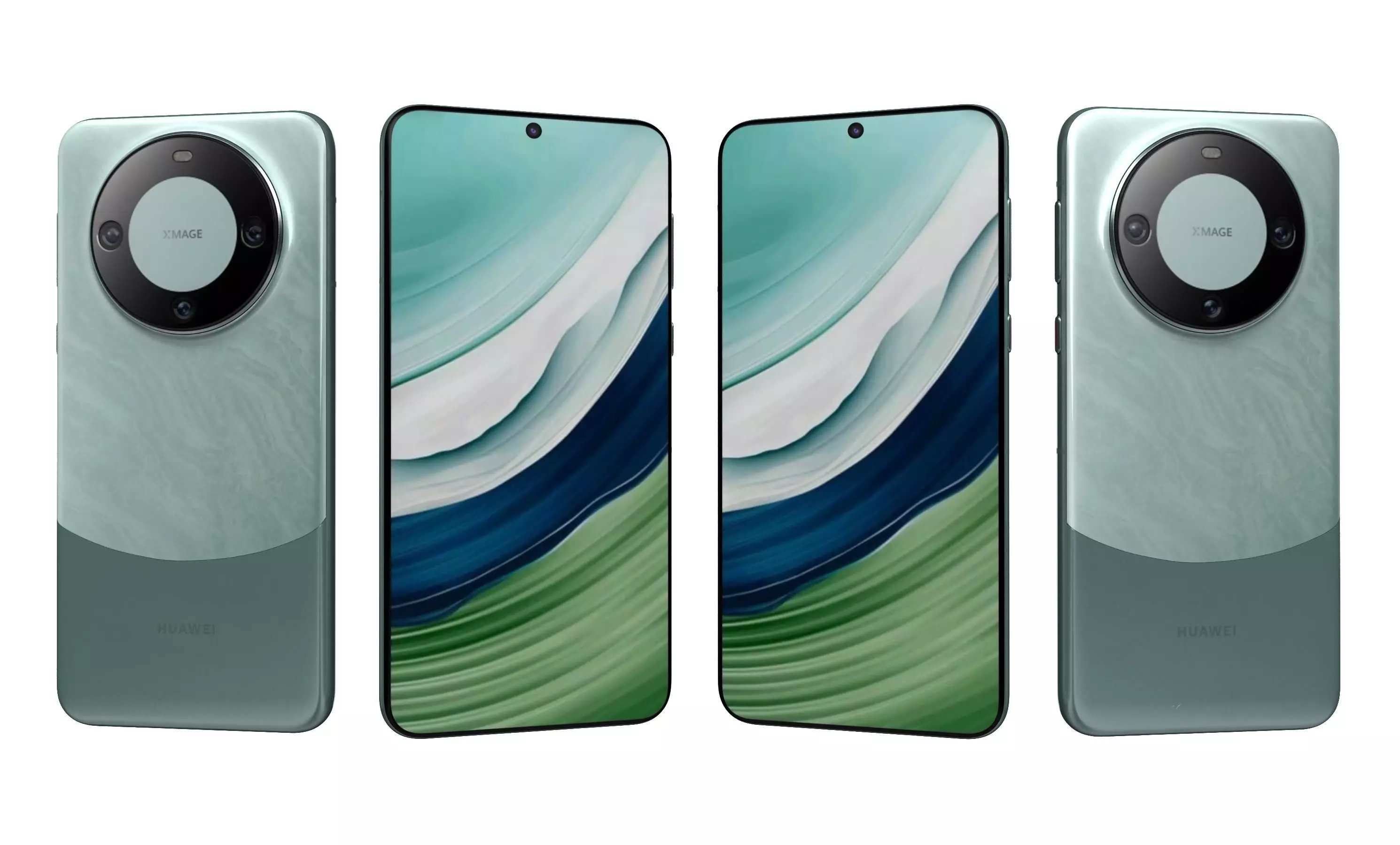 Huawei Mate 60 Green High Poly 3D model_26