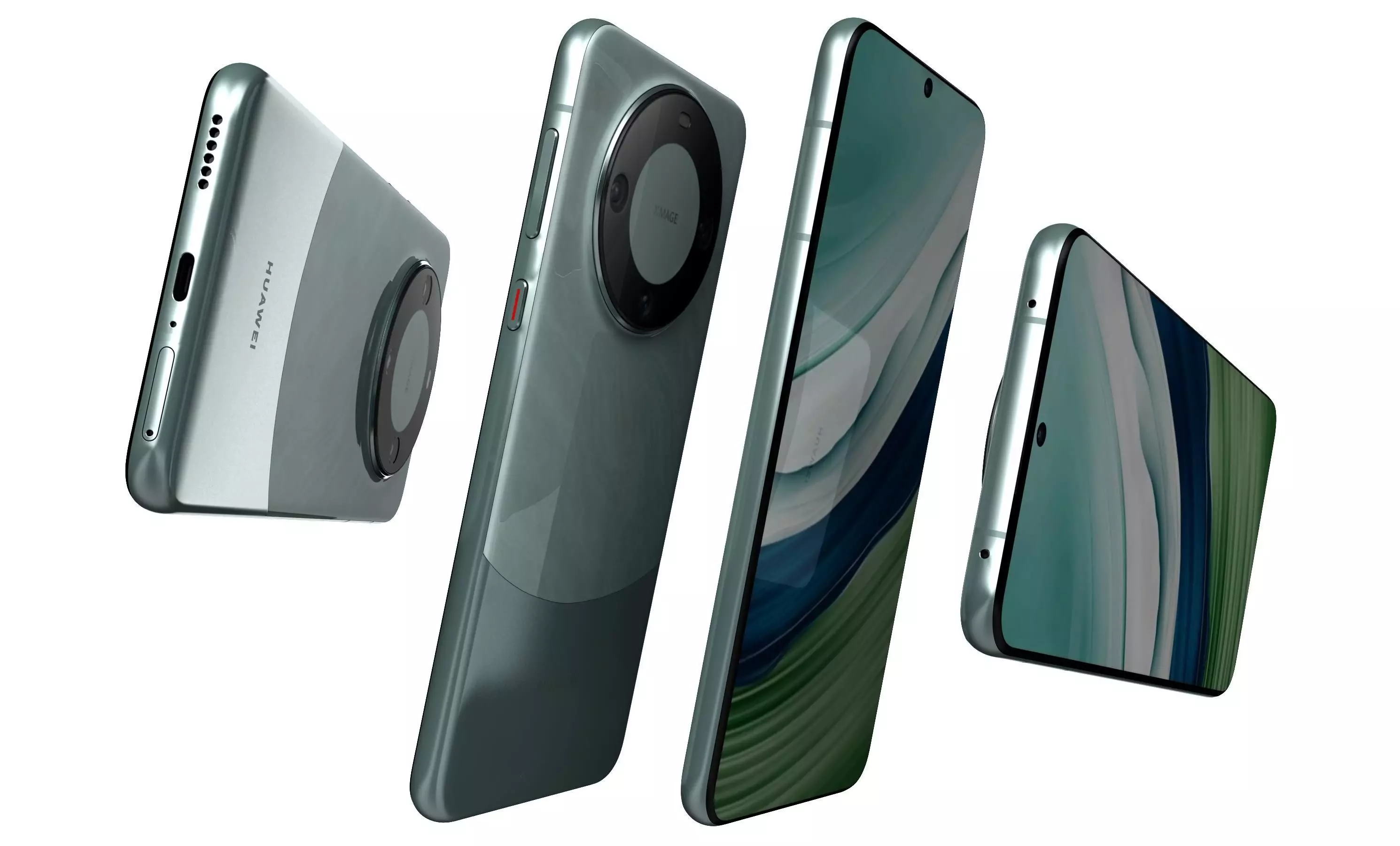 Huawei Mate 60 Green High Poly 3D model_5