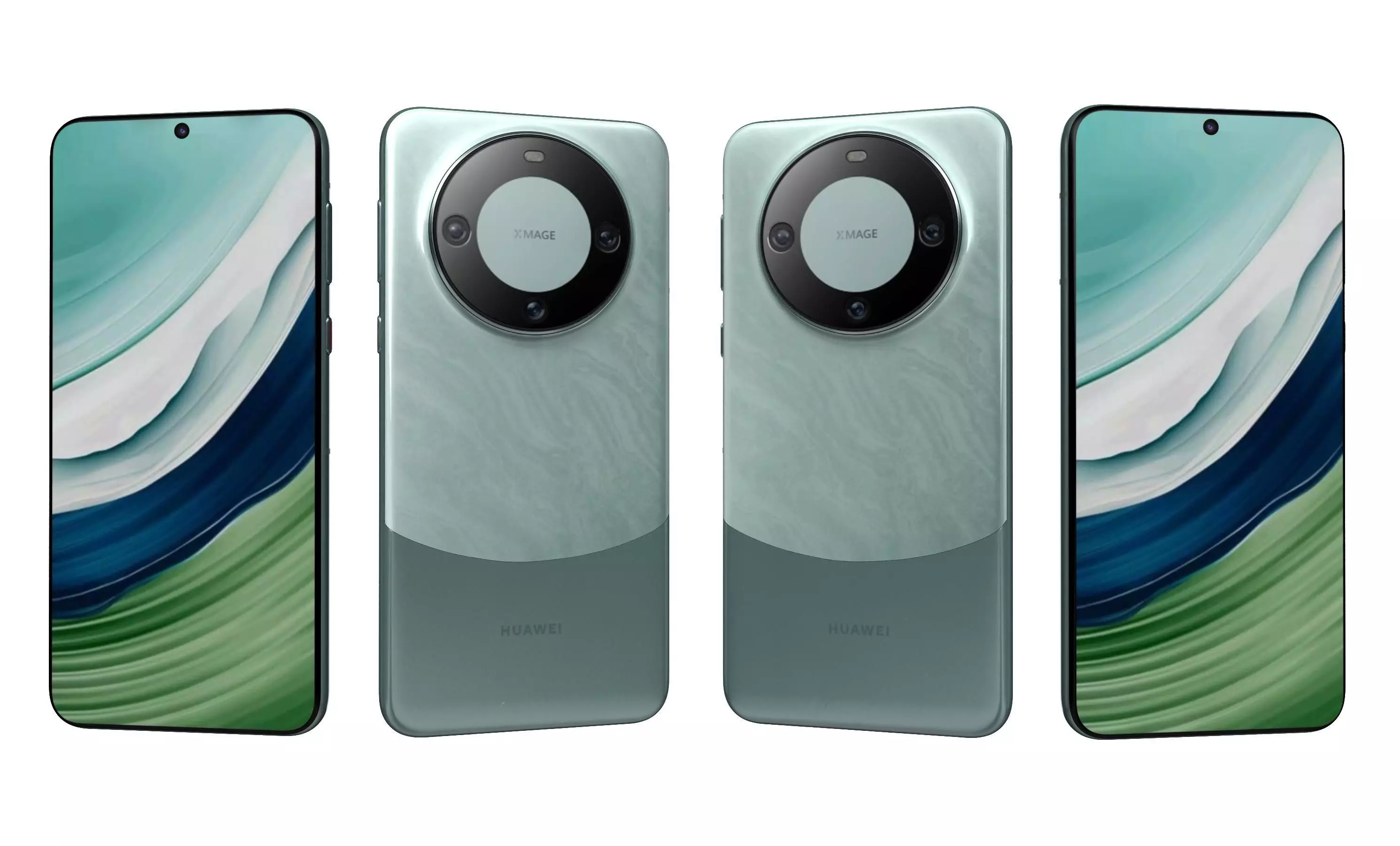 Huawei Mate 60 Green High Poly 3D model_24