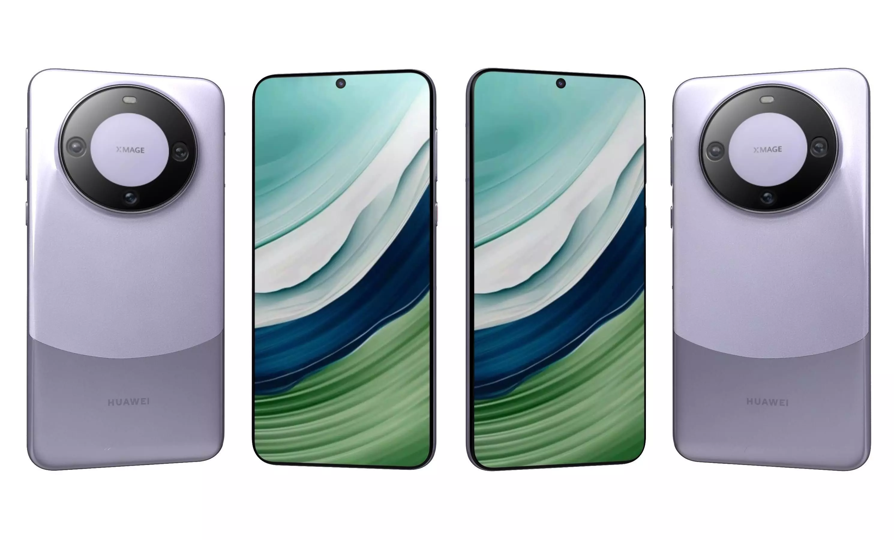 Huawei Mate 60 Purple High Poly 3D model_0