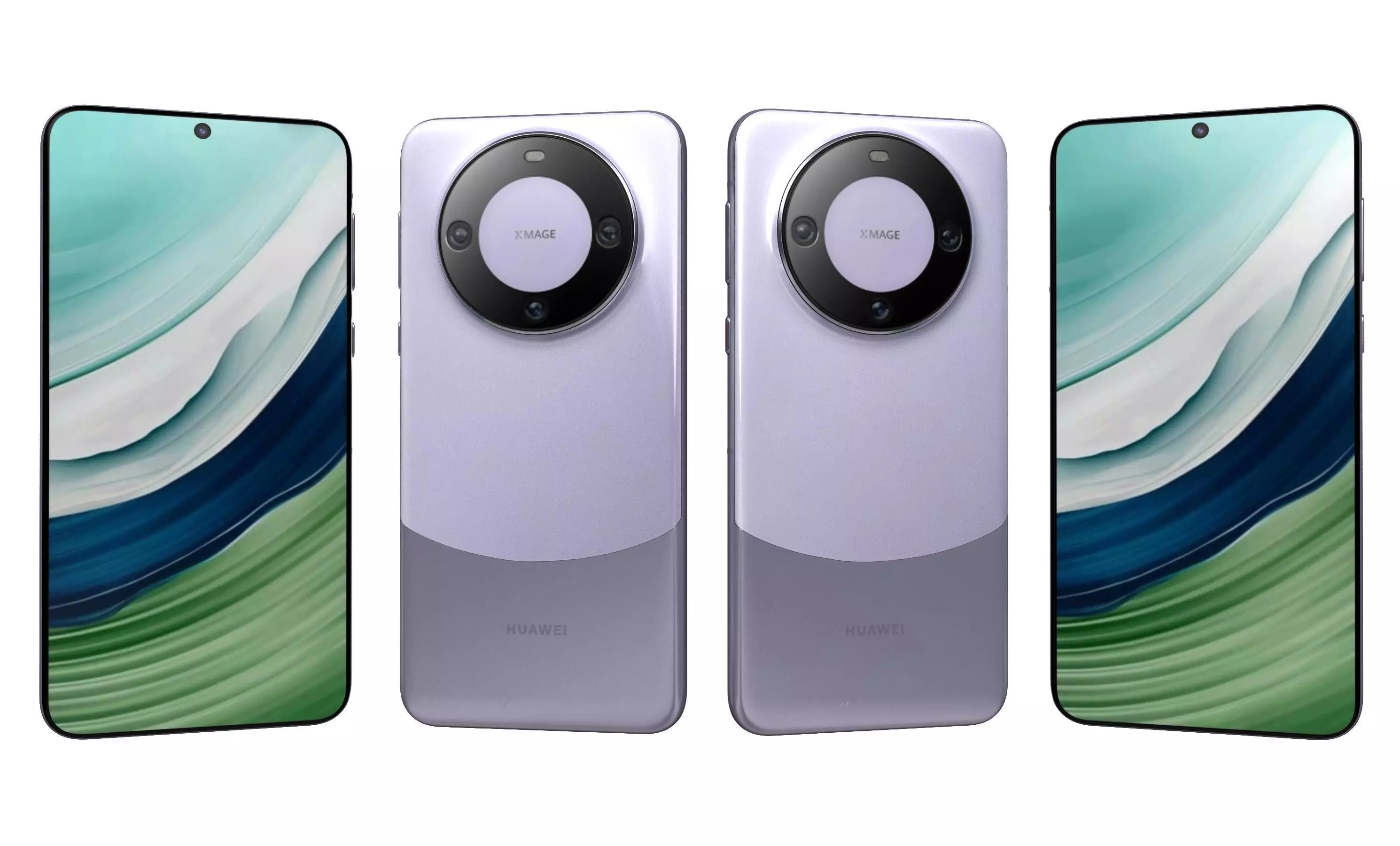 Huawei Mate 60 Purple High Poly 3D model_3