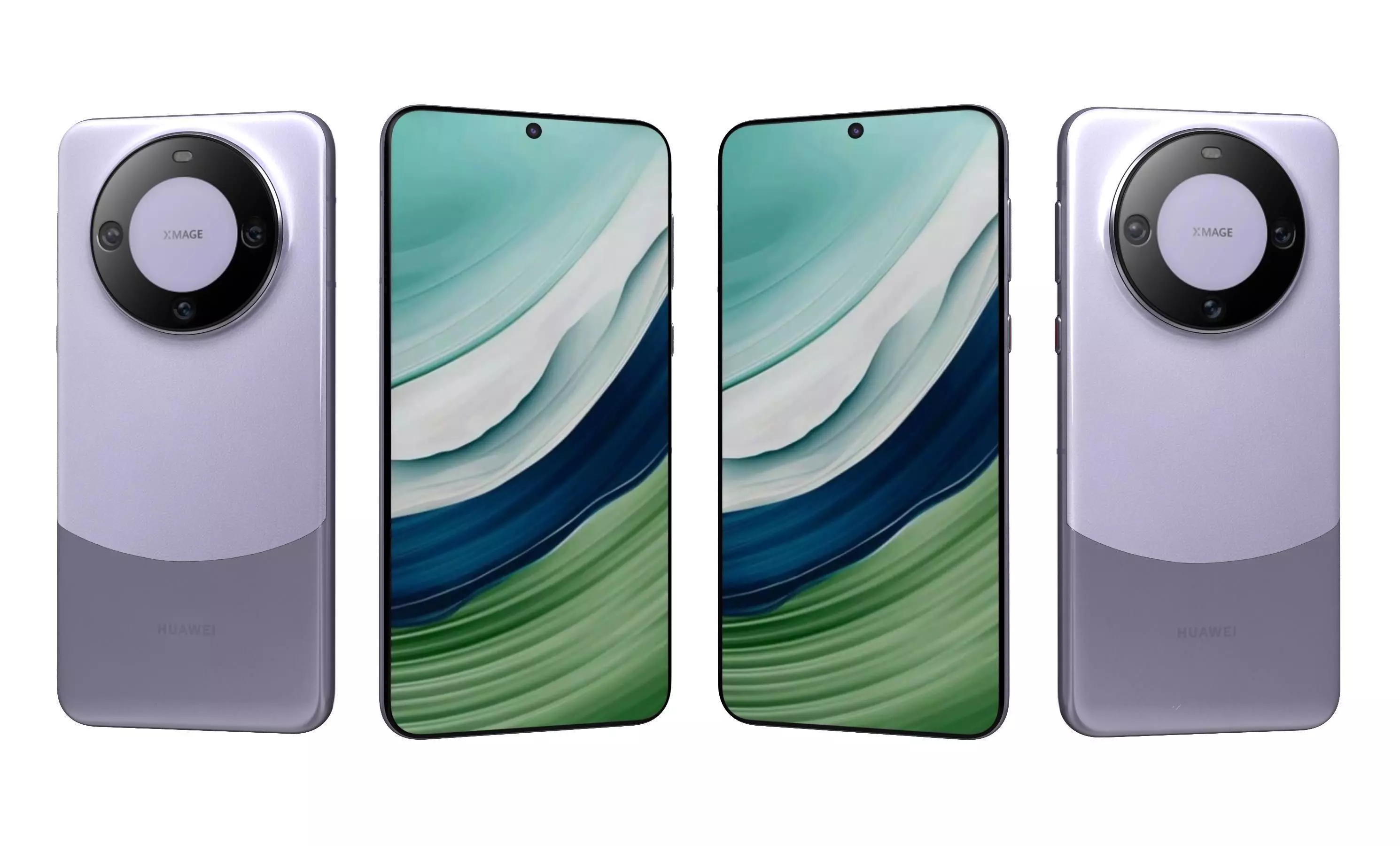 Huawei Mate 60 Purple High Poly 3D model_6